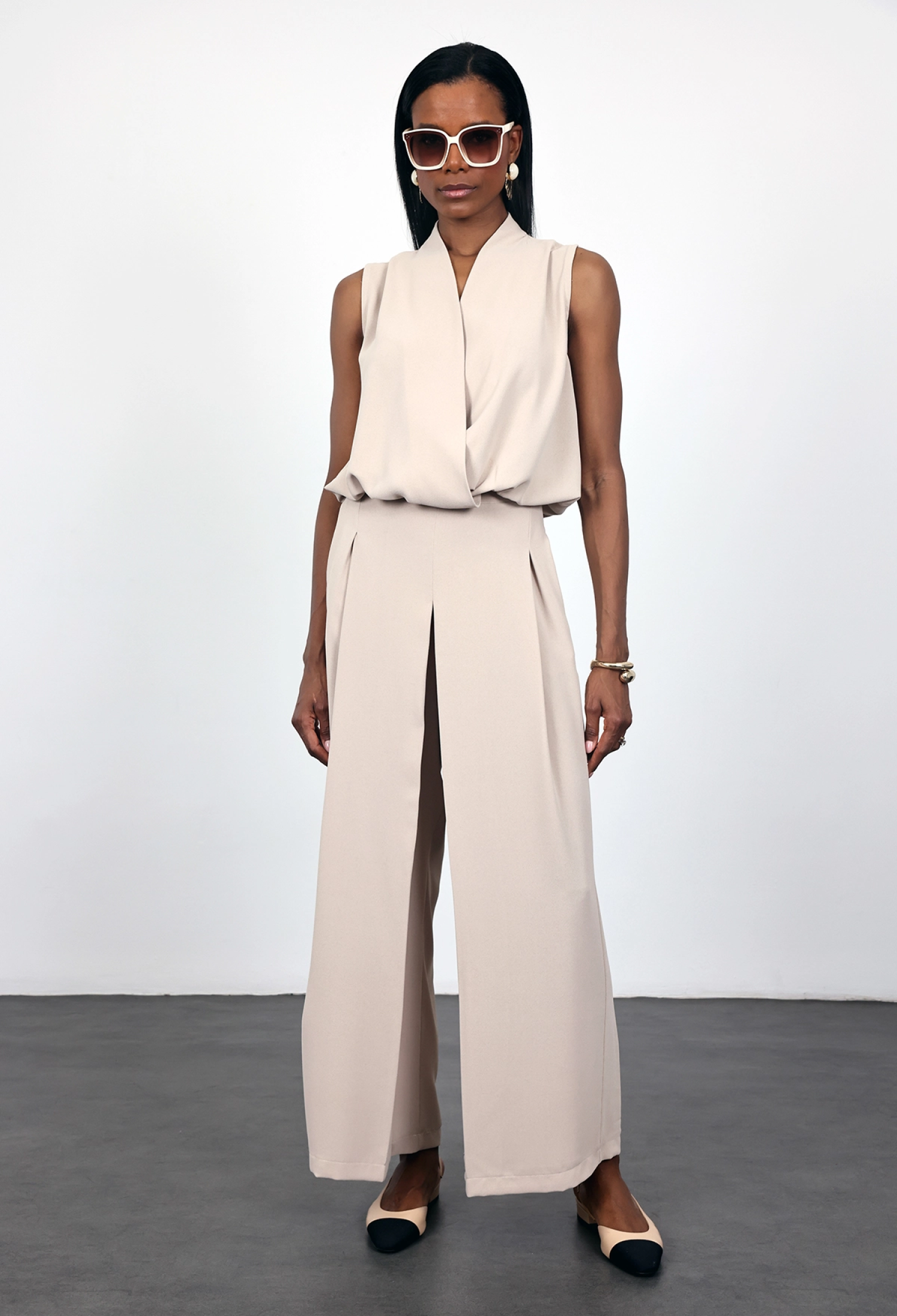 Palazzo Pants With High Waist And Wide Leg - Brand: Cream Rouge - Women & Kids, Baby Clothes Wholesale - TheBS Women