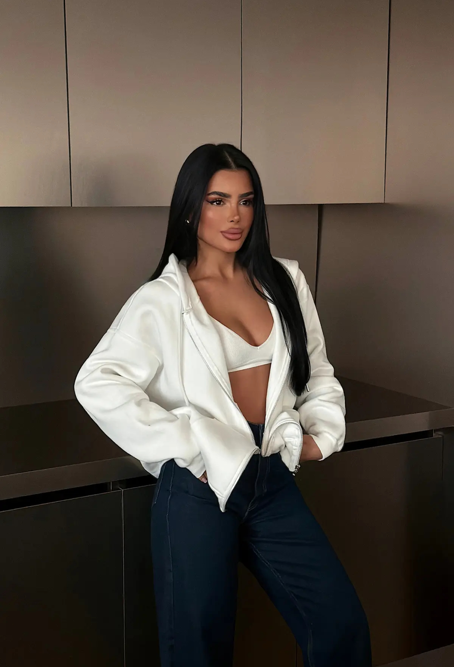 Cardigan Oversized Zip-Up Hoodie - Brand: EYYO ATELIER - Women & Kids, Baby Clothes Wholesale - TheBS Women