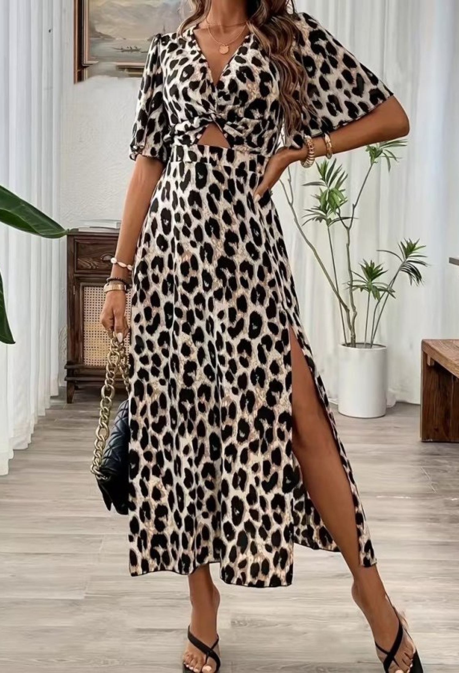 Black Fit And Flare Animal Print Dress - Brand: Janes - Women & Kids, Baby Clothes Wholesale - TheBS Women