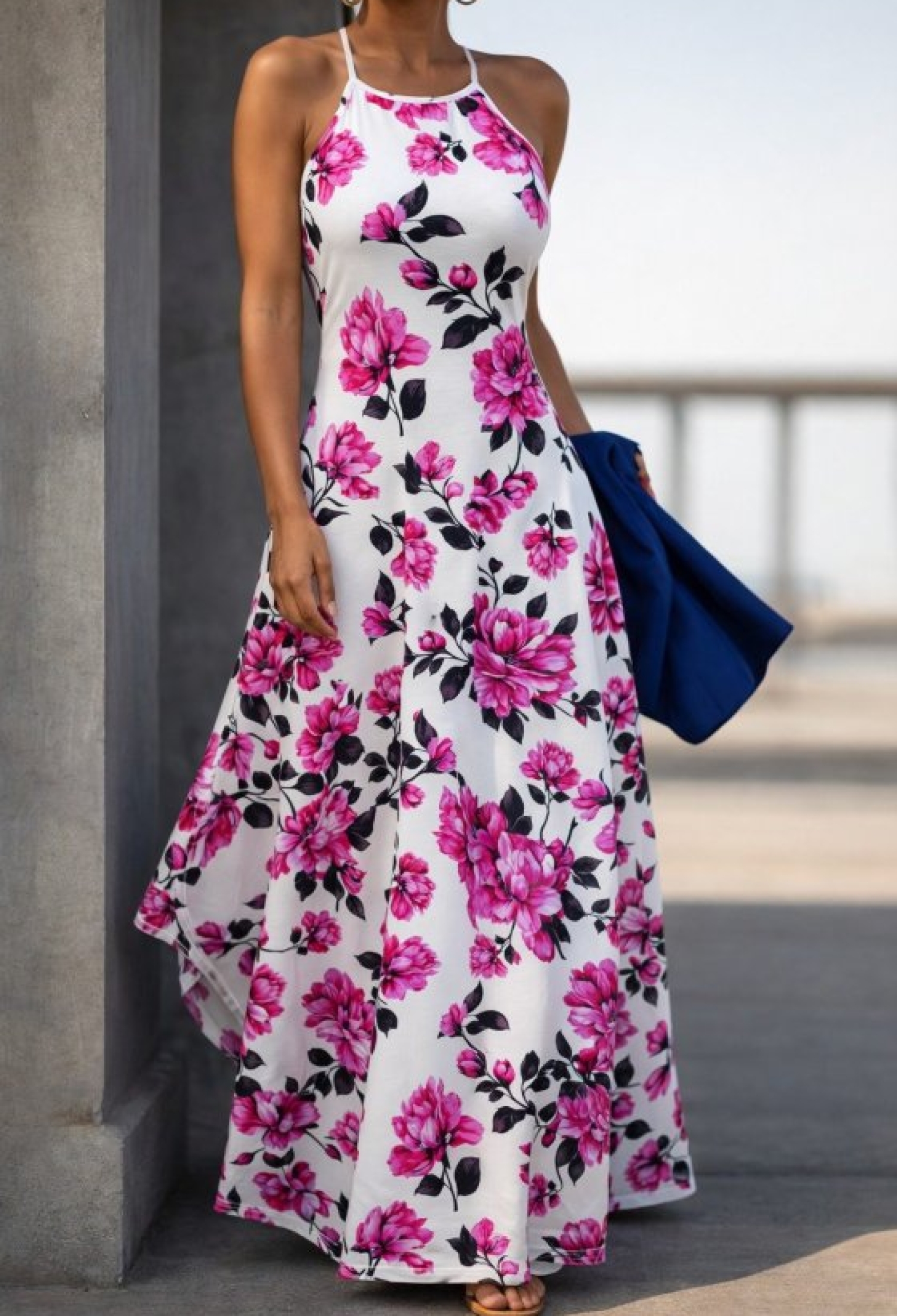 White Floral Sleeveless A-Line Dress - Brand: Janes - Women & Kids, Baby Clothes Wholesale - TheBS Women