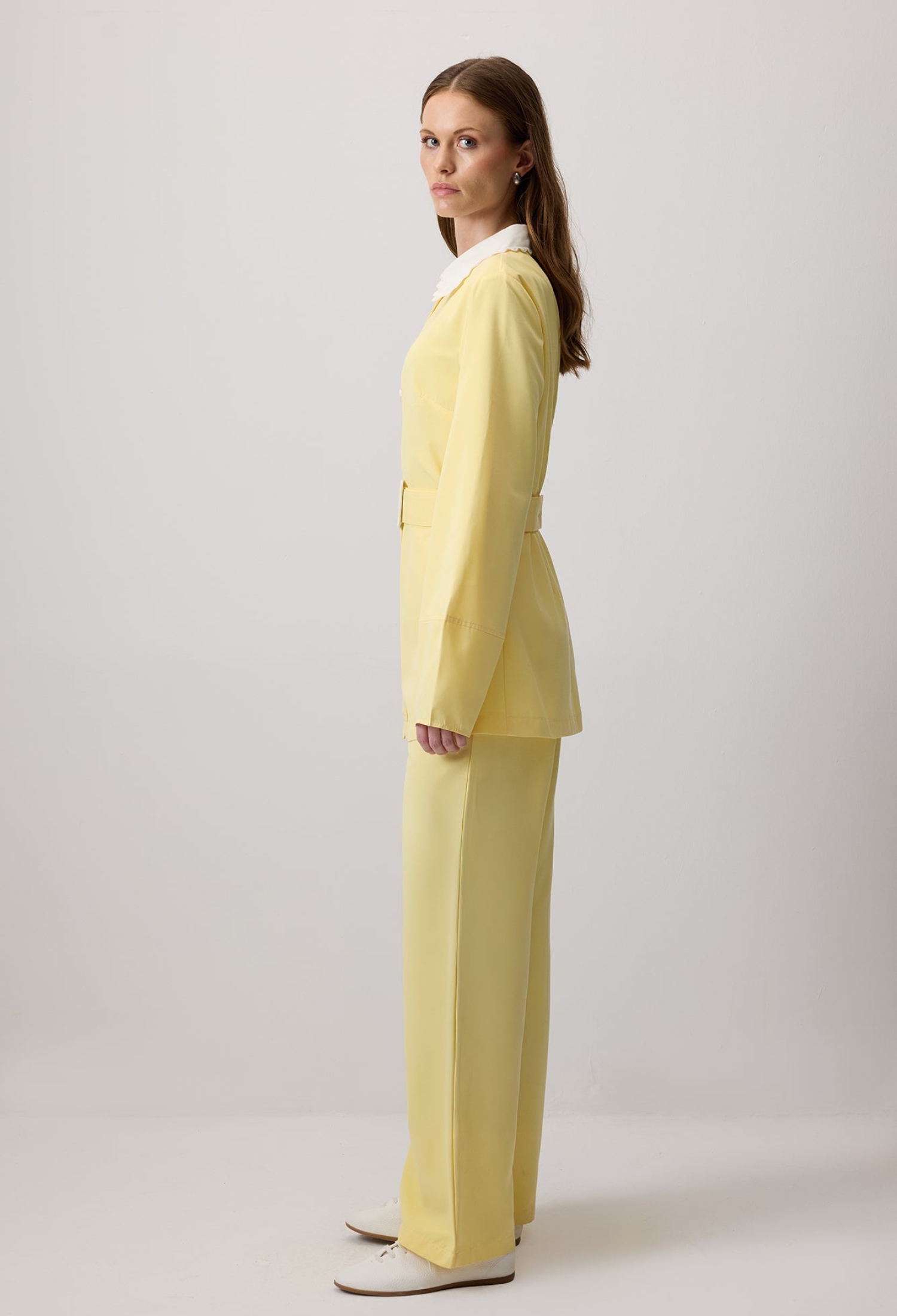 Yellow Single-Breasted Blazer Jacket - Brand: Touche Prive - Women & Kids, Baby Clothes Wholesale - TheBS Women