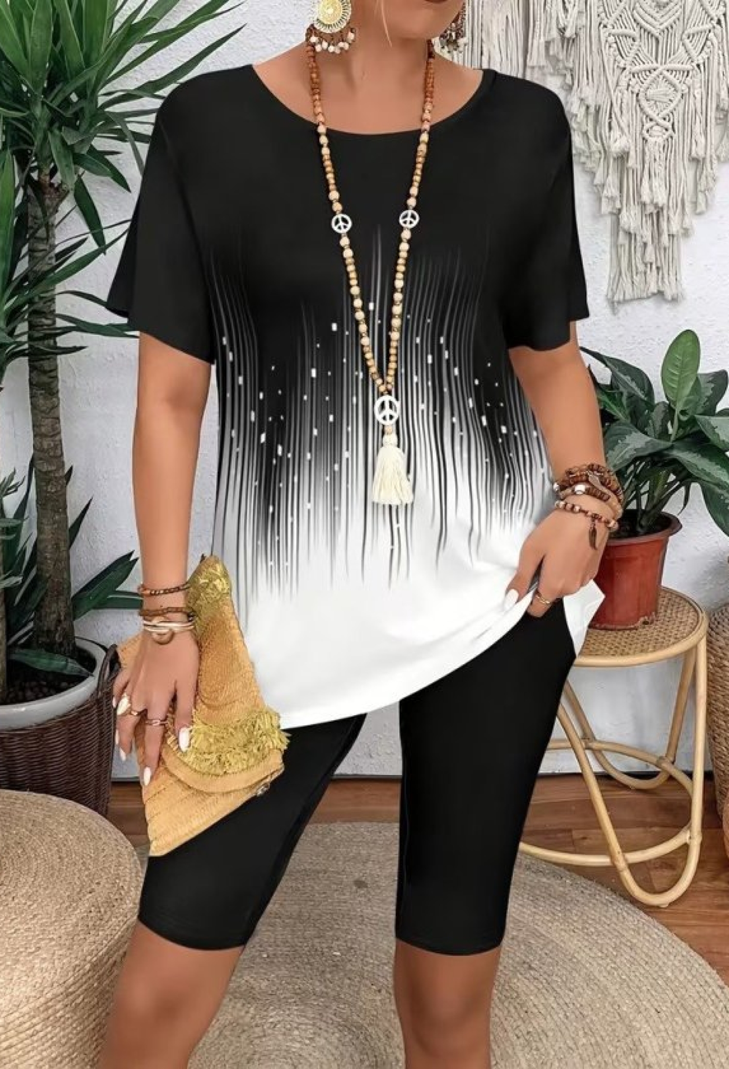 Casual Brush Stroke Biker Set - Brand: Janes - Women & Kids, Baby Clothes Wholesale - TheBS Women