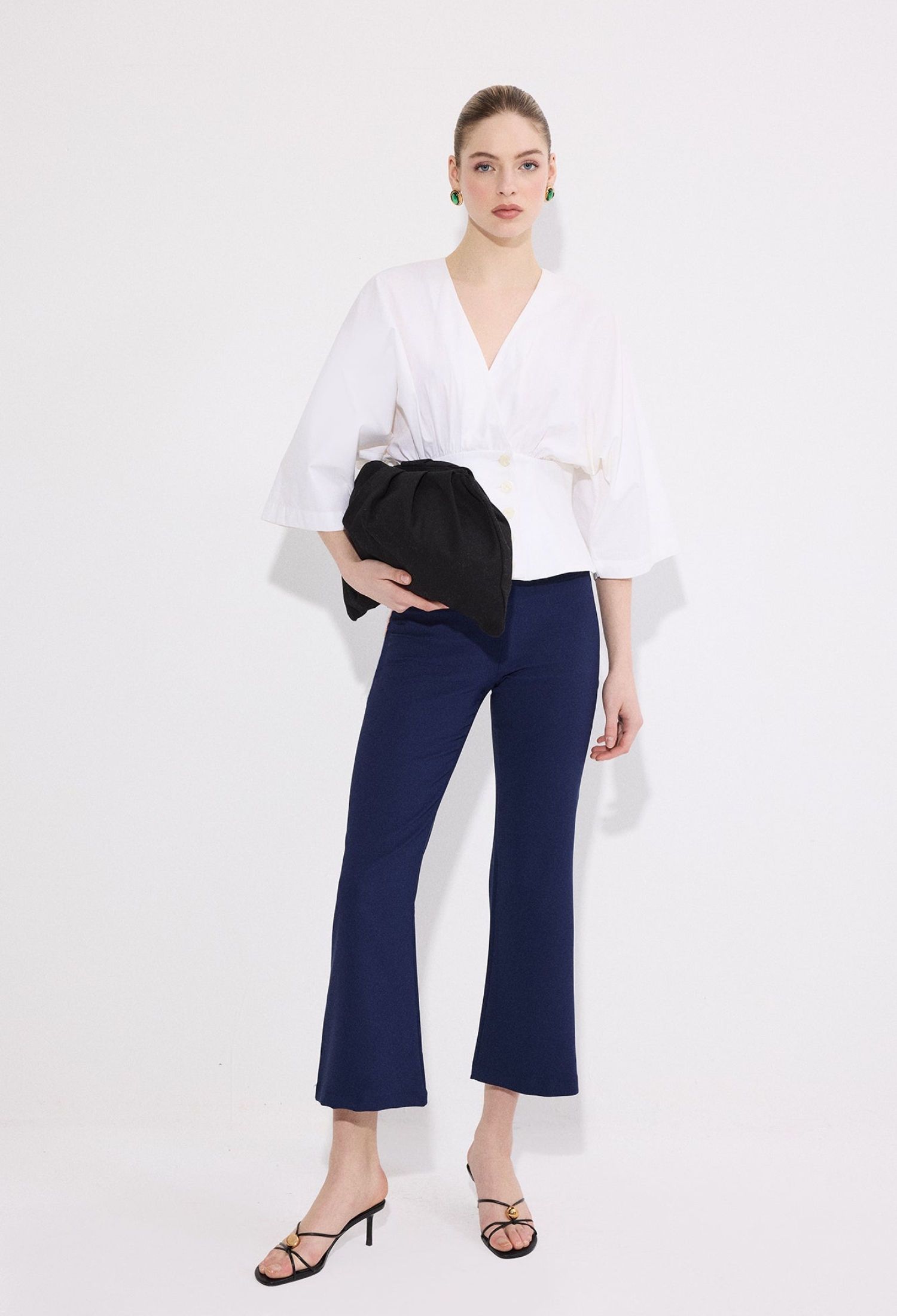 Bootcut Flare Leg Cropped Pants - Brand: Touche Prive - Women & Kids, Baby Clothes Wholesale - TheBS Women