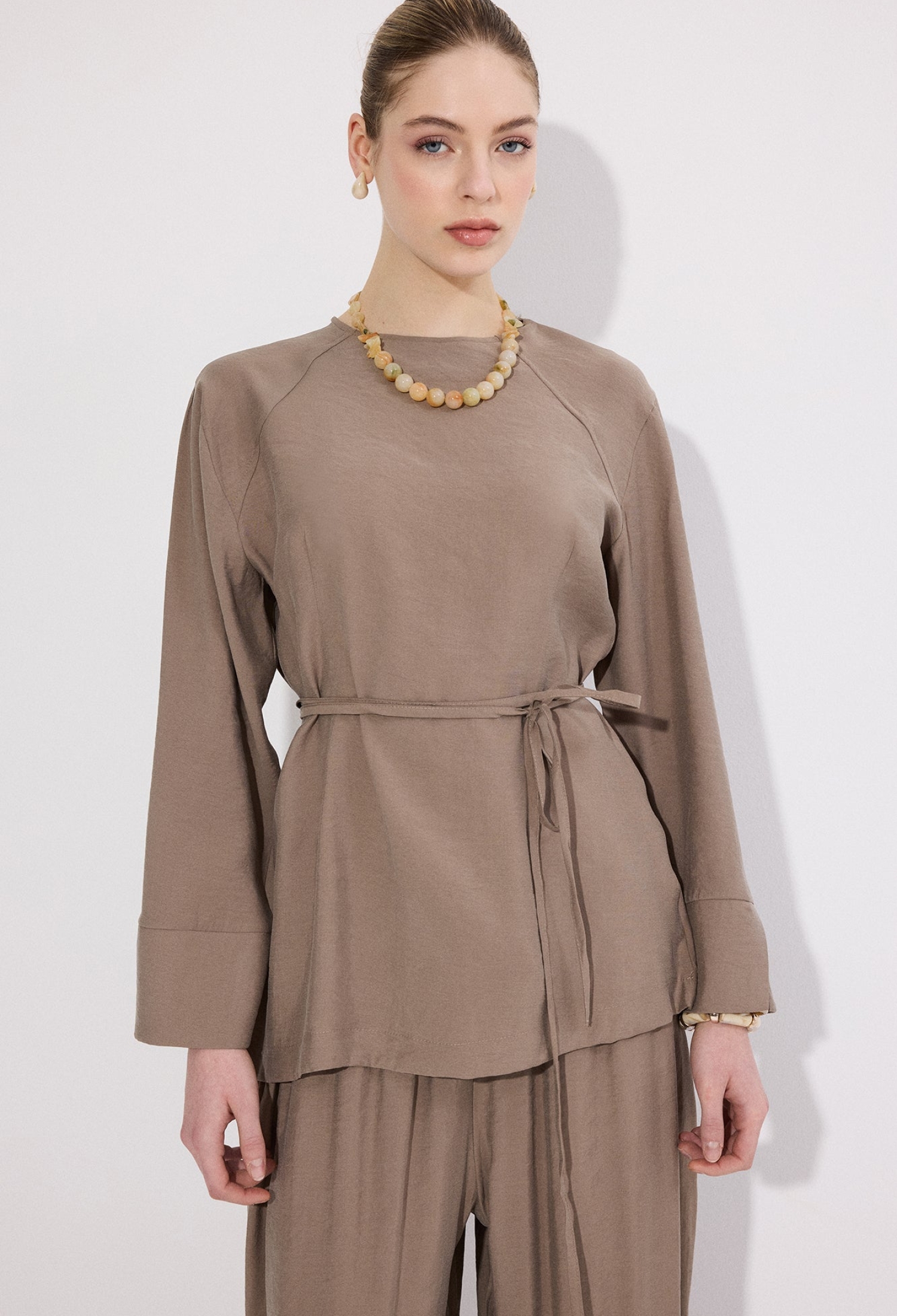 Khaki Casual Modest Elegant Set - Brand: Touche Prive - Women & Kids, Baby Clothes Wholesale - TheBS Women