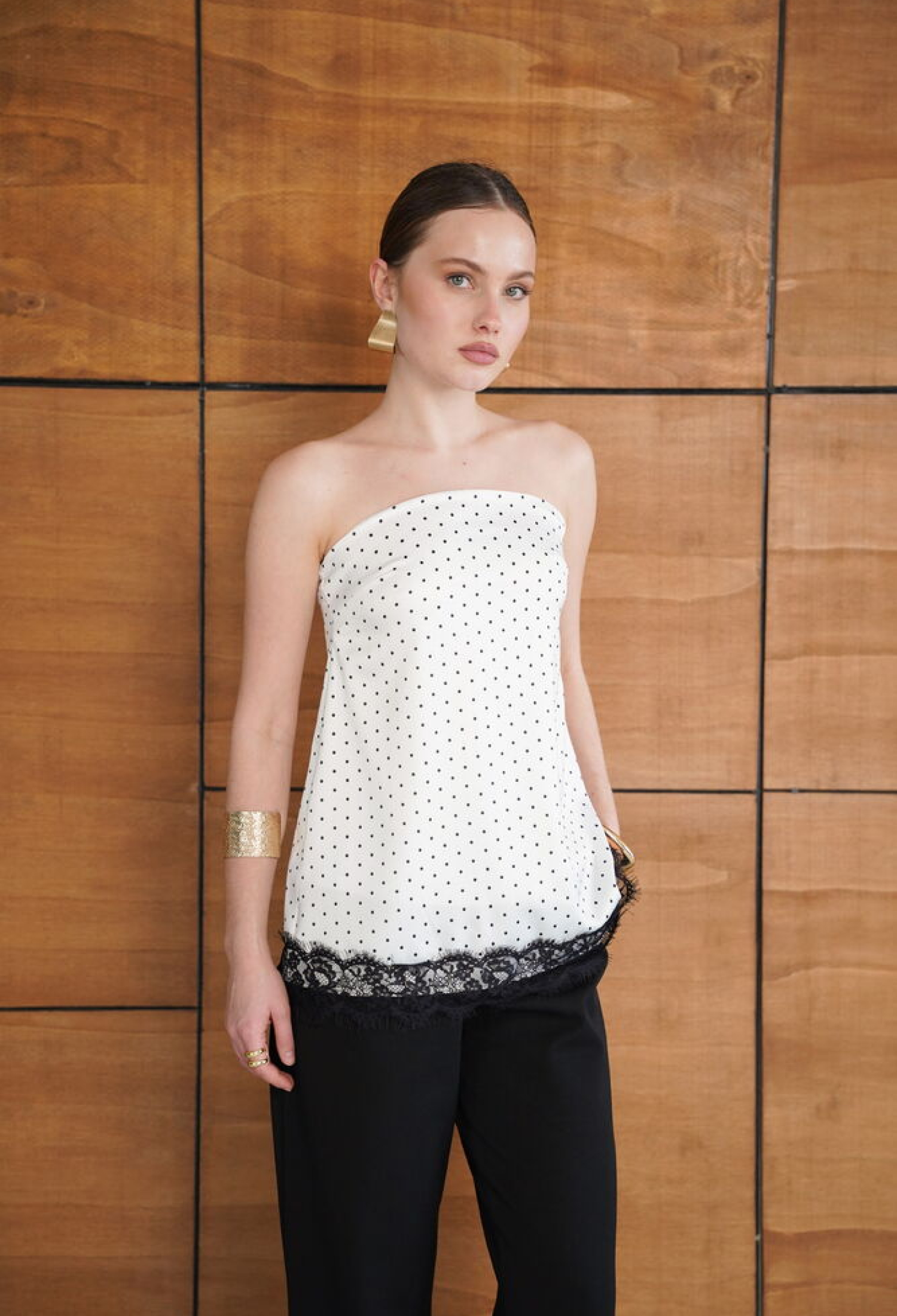 White Elegant Strapless Slim Fit Blouse - Brand: Topshow - Women & Kids, Baby Clothes Wholesale - TheBS Women