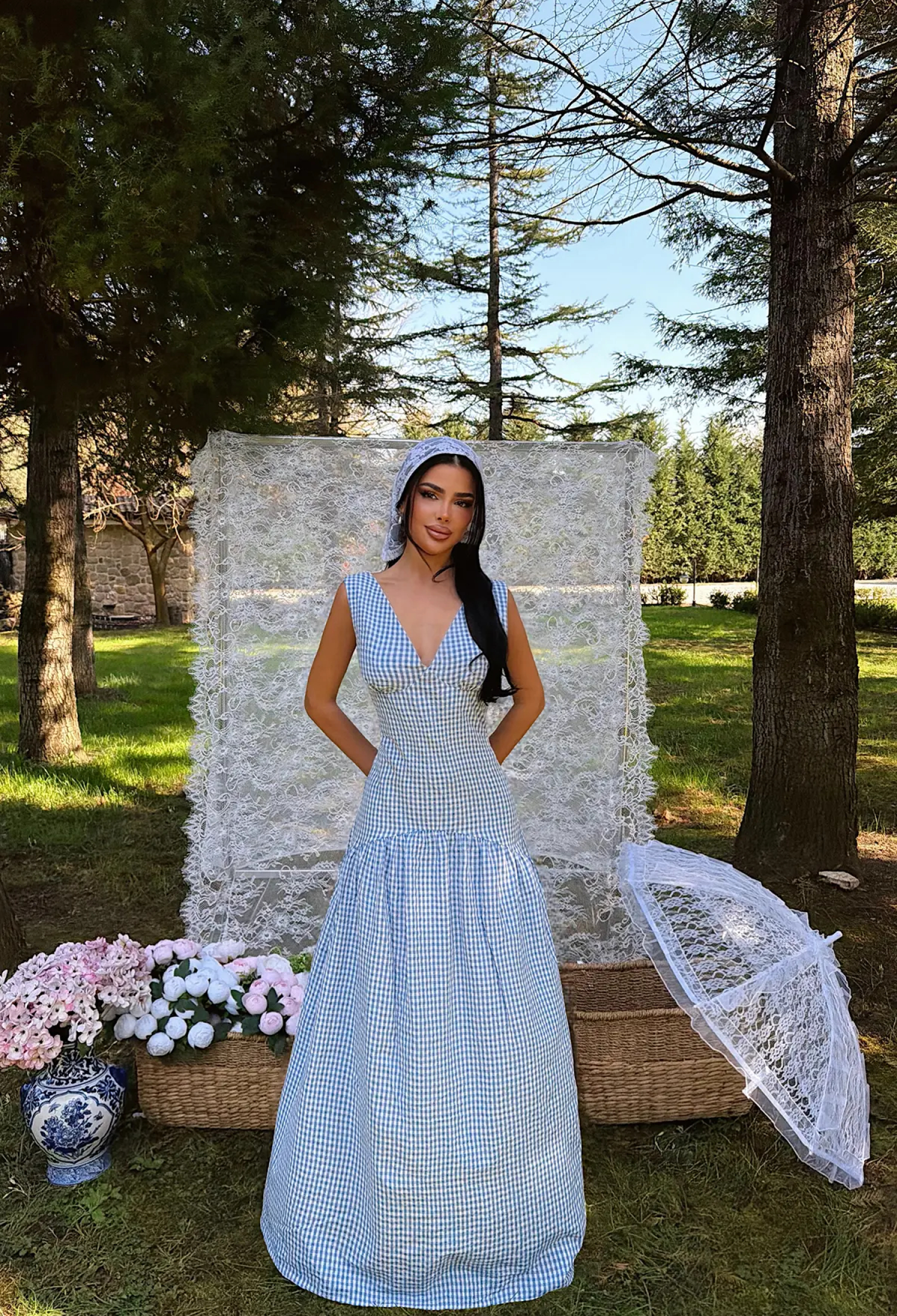 Fit And Flare Dress With V-Neck And Cap Sleeves - Brand: EYYO ATELIER - Women & Kids, Baby Clothes Wholesale - TheBS Women