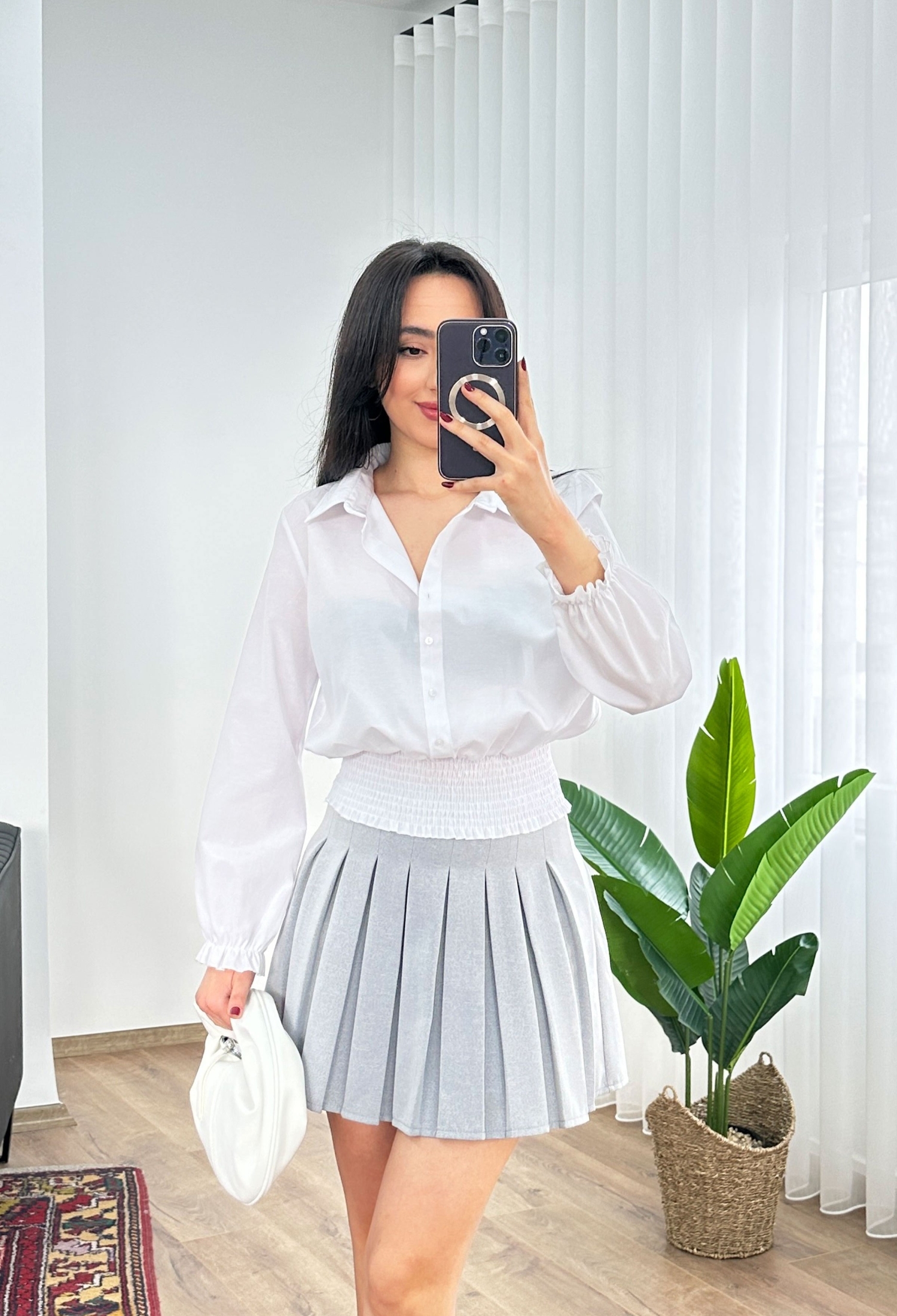 Shirt With Notched Neck And Buttoned Closure - Brand: Lustrin - Women & Kids, Baby Clothes Wholesale - TheBS Women