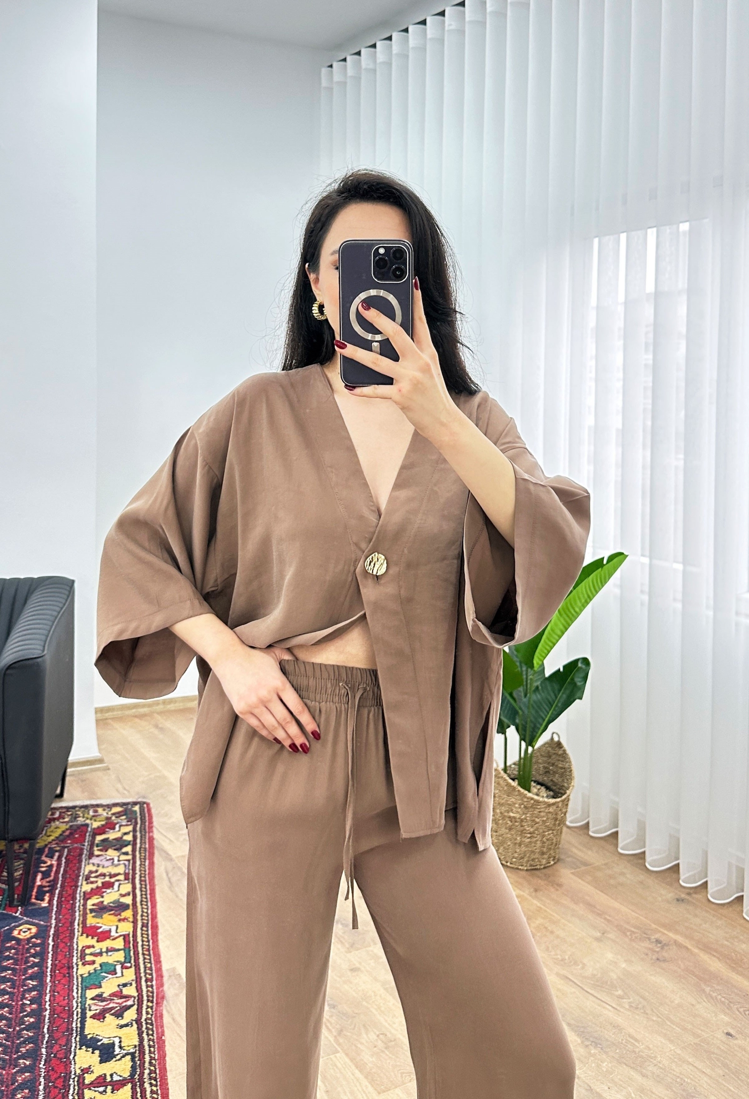 Casual Modest Set With Palazzo Pants - Brand: Lustrin - Women & Kids, Baby Clothes Wholesale - TheBS Women