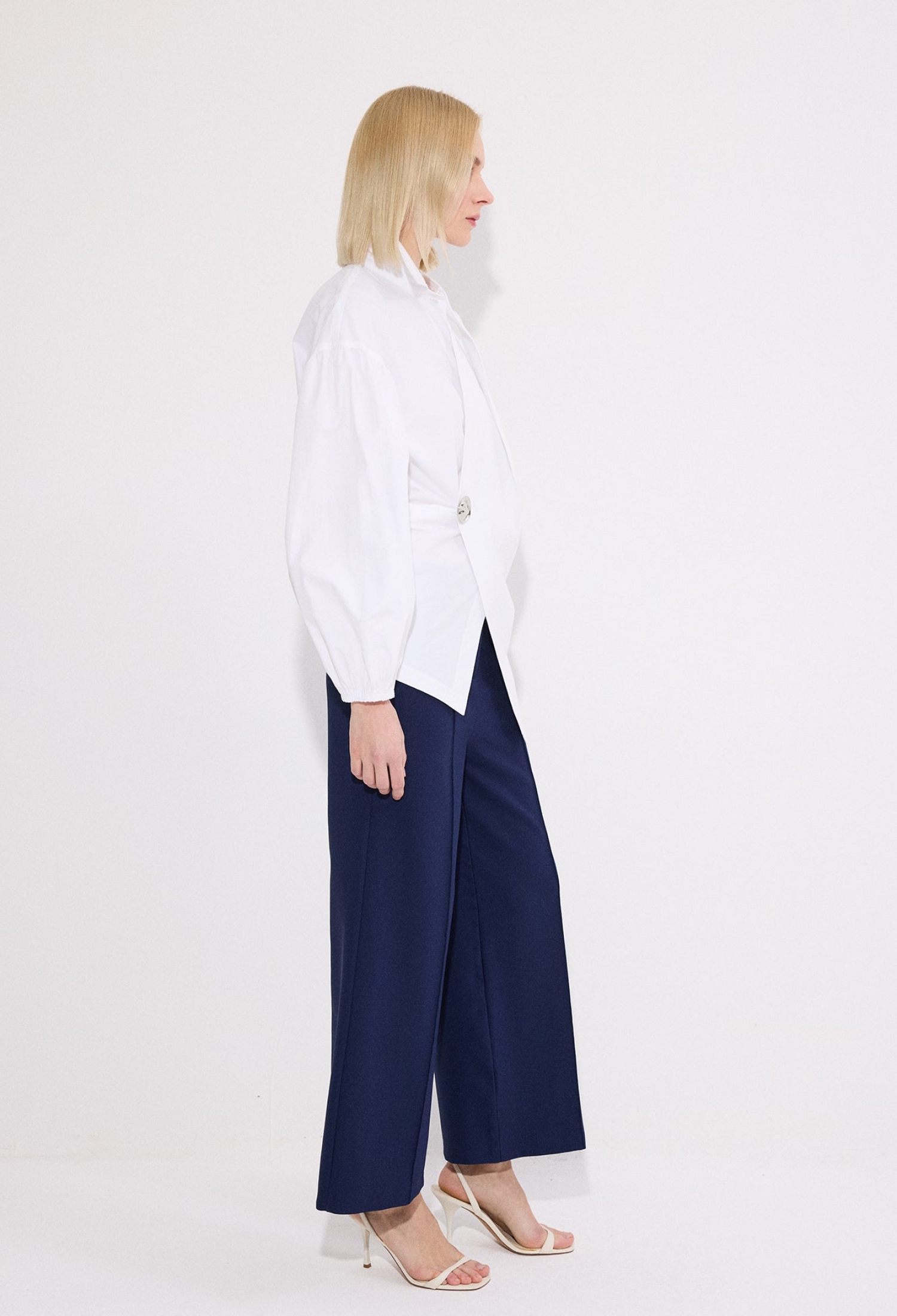 Palazzo Pants With Wide Leg And Zip Up Closure - Brand: Touche Prive - Women & Kids, Baby Clothes Wholesale - TheBS Women