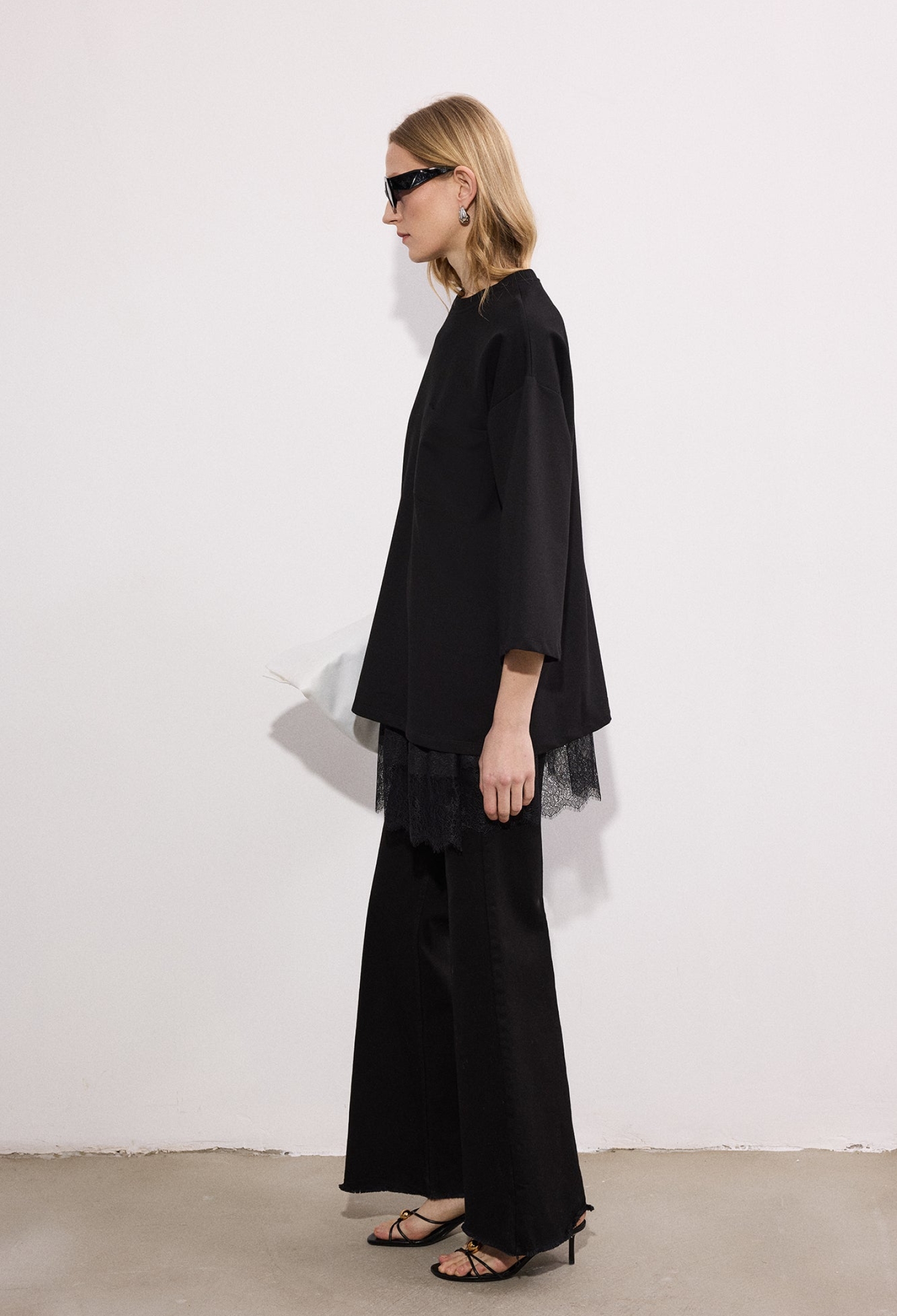 Oversized Fit Casual Tunic With 3/4 Sleeves - Brand: Touche Prive - Women & Kids, Baby Clothes Wholesale - TheBS Women