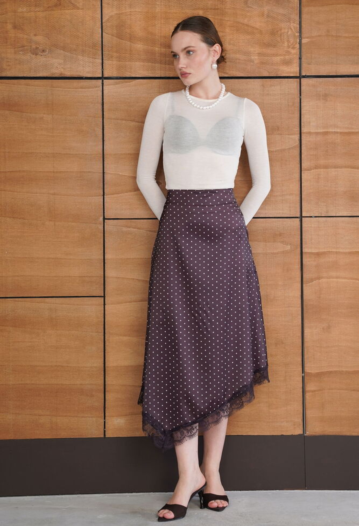 Claret Red Elegant Asymmetrical Midi Skirt - Brand: Topshow - Women & Kids, Baby Clothes Wholesale - TheBS Women