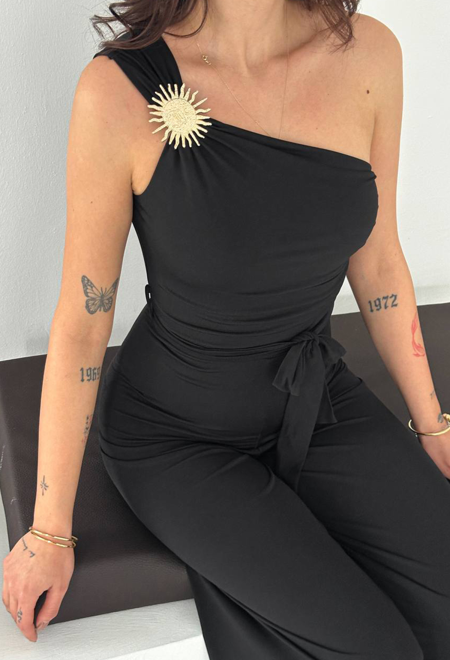 Tailored Sexy One Shoulder Neck Jumpsuit - Brand: Mode Roy - Women & Kids, Baby Clothes Wholesale - TheBS Women