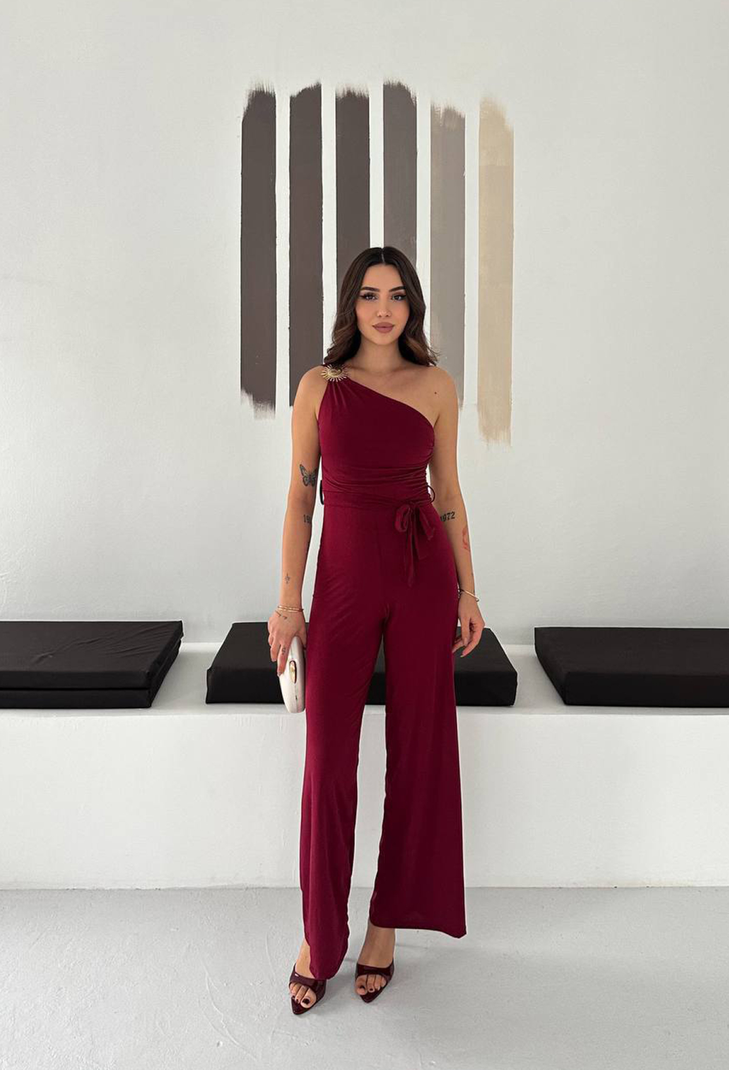 Tailored Jumpsuit With One Shoulder Neck - Brand: Mode Roy - Women & Kids, Baby Clothes Wholesale - TheBS Women