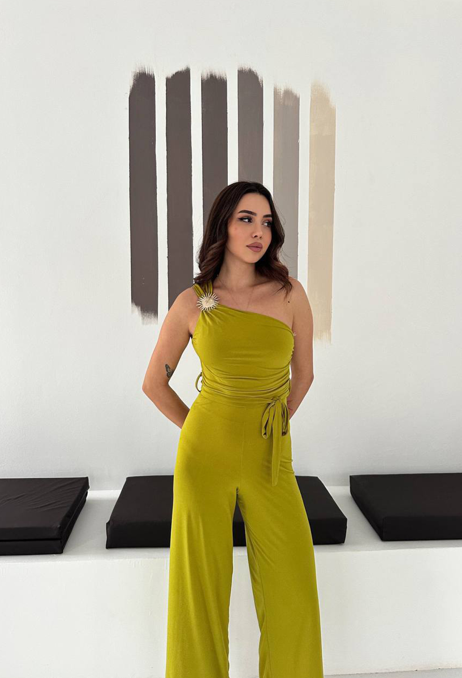 Tailored Sleeveless Jumpsuit With One Shoulder Neck - Brand: Mode Roy - Women & Kids, Baby Clothes Wholesale - TheBS Women