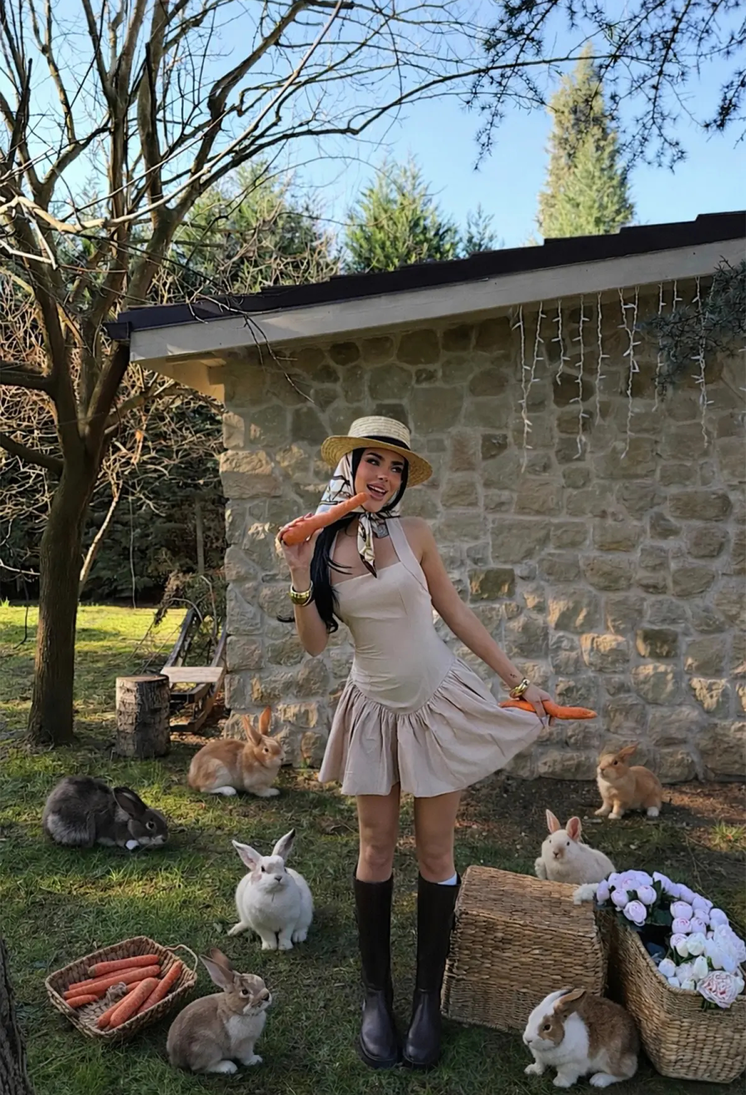 Fit And Flare Mini Dress With Square Neck - Brand: EYYO ATELIER - Women & Kids, Baby Clothes Wholesale - TheBS Women