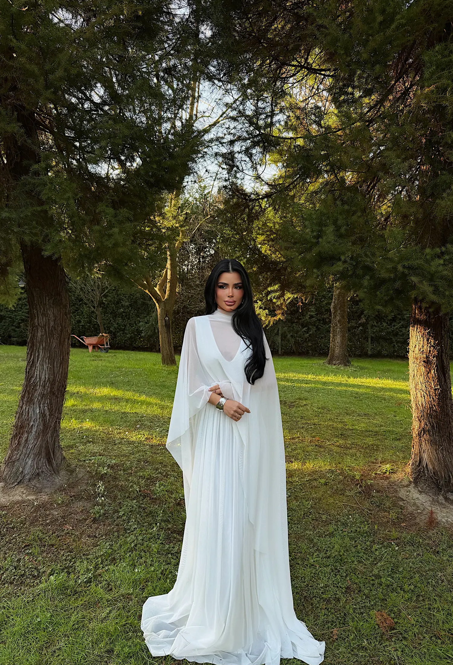 ElegantA-Line Dress With Cape Sleeves - Brand: EYYO ATELIER - Women & Kids, Baby Clothes Wholesale - TheBS Women