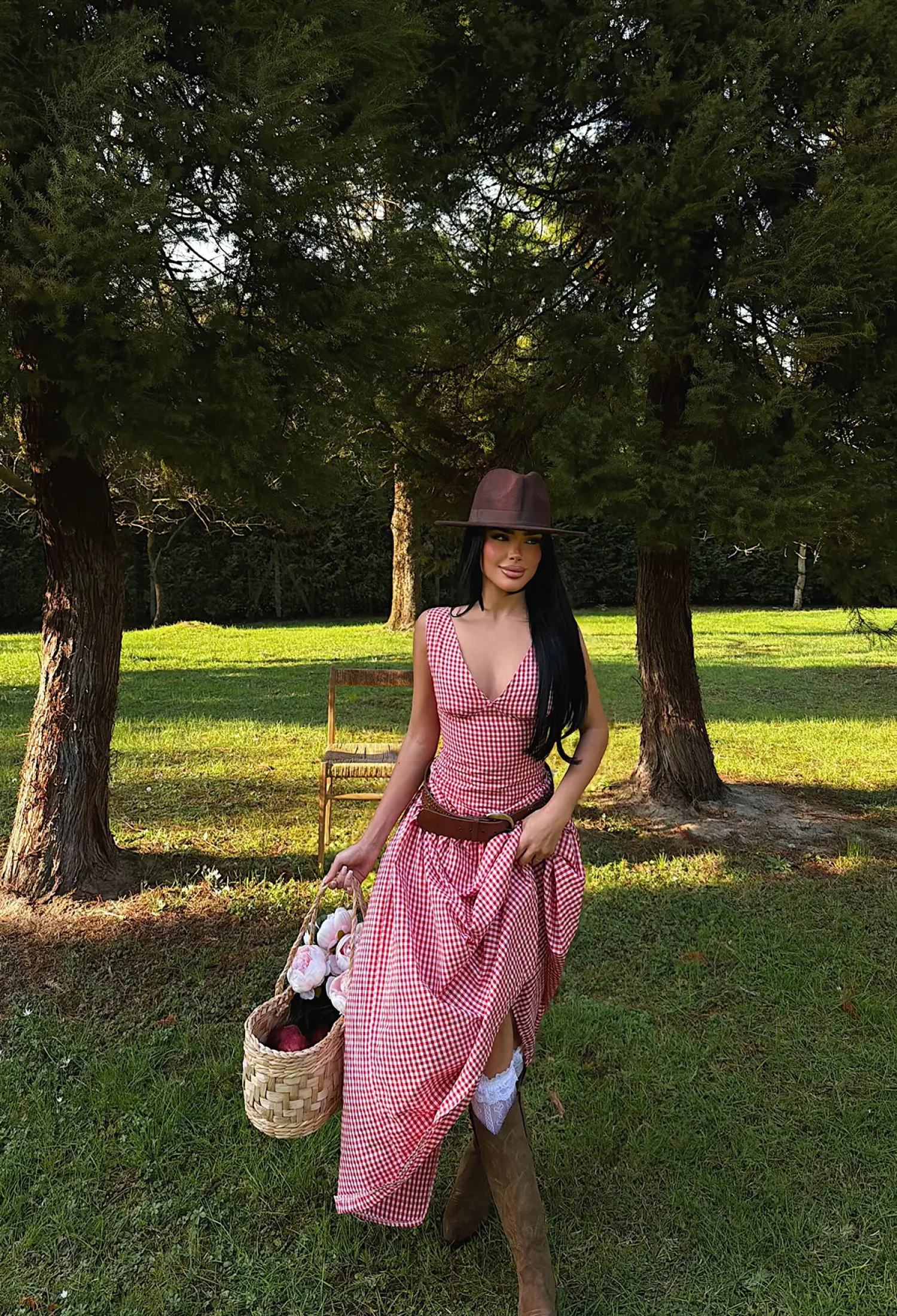 Checkered A-Line Sleeveless Dress - Brand: EYYO ATELIER - Women & Kids, Baby Clothes Wholesale - TheBS Women