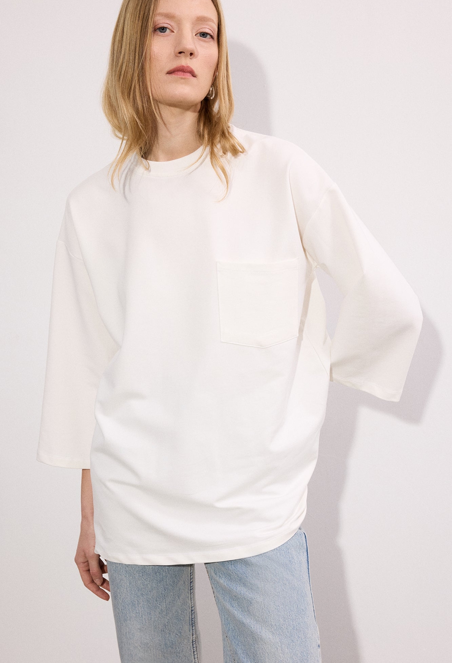 Oversized Fit Tunic With 3/4 Sleeves - Brand: Touche Prive - Women & Kids, Baby Clothes Wholesale - TheBS Women