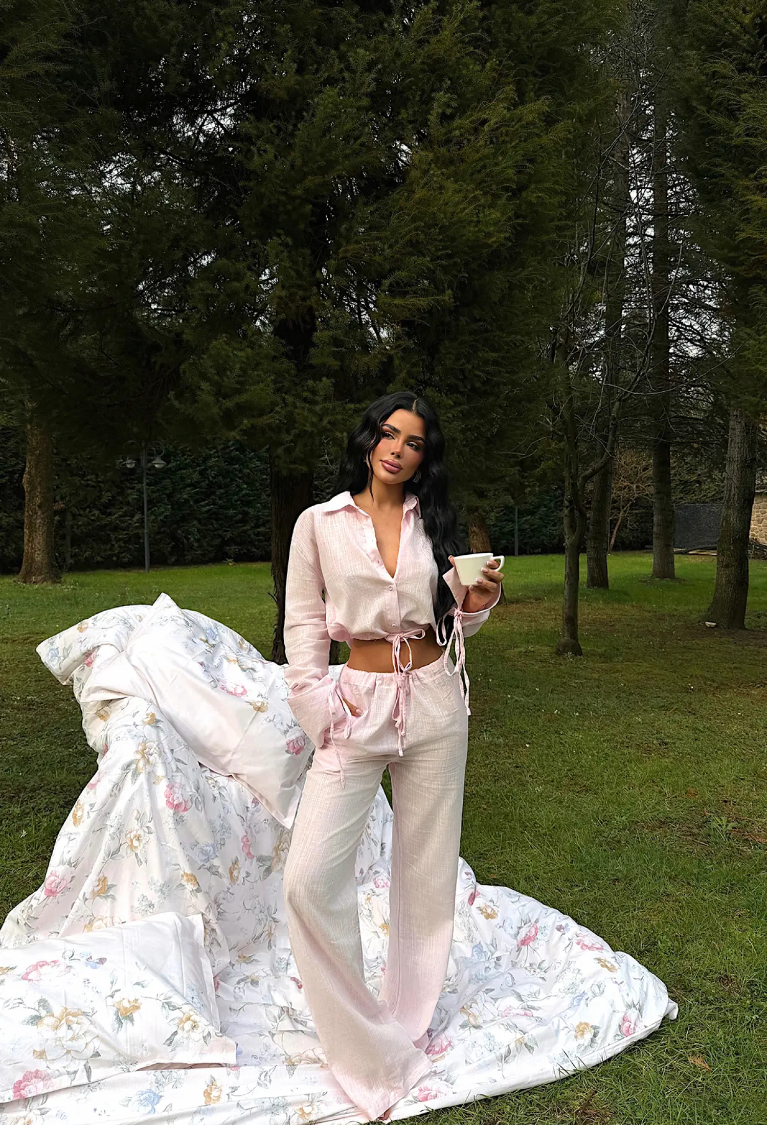 Elegant Casual Set With Palazzo Pants - Brand: EYYO ATELIER - Women & Kids, Baby Clothes Wholesale - TheBS Women