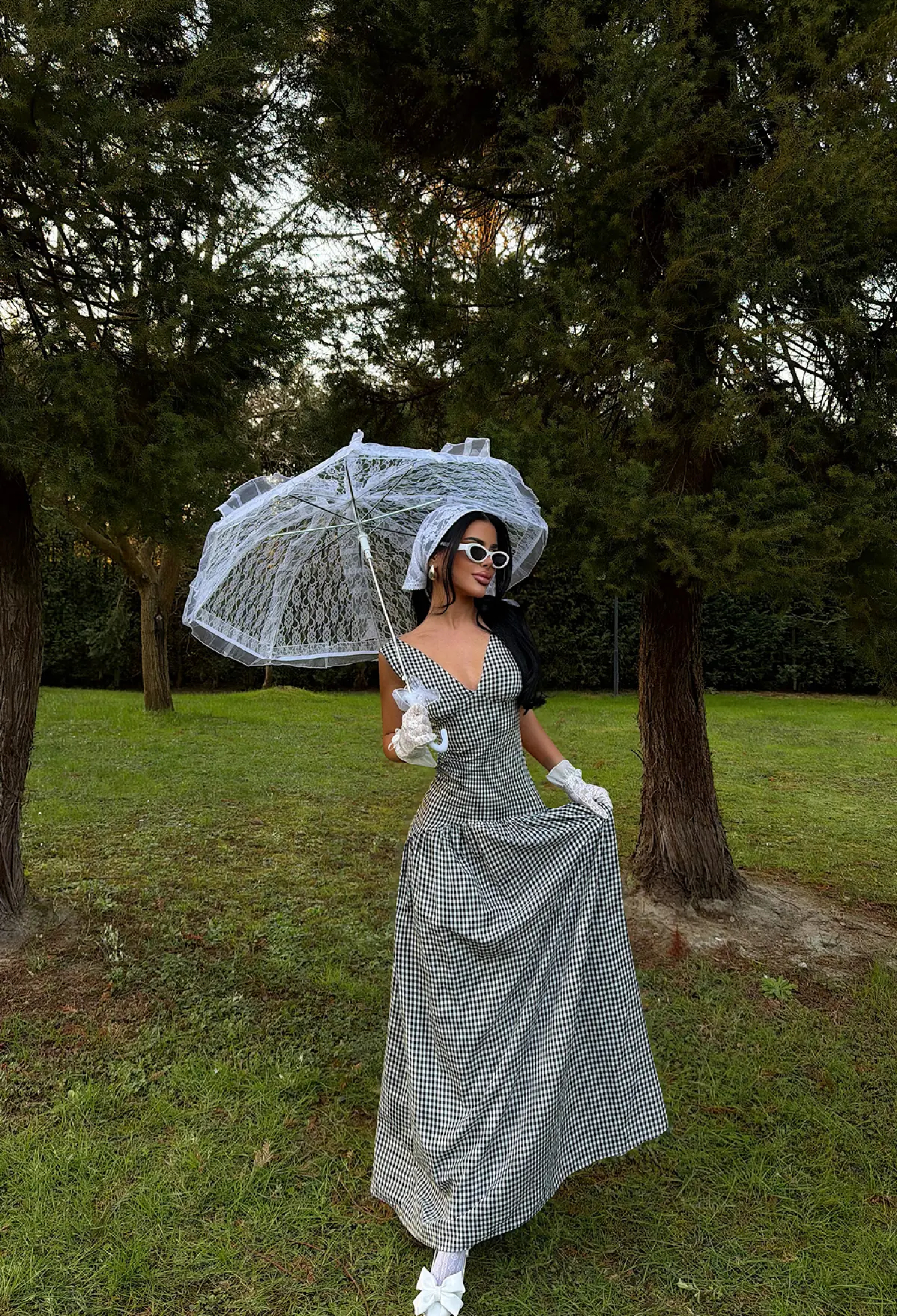 Checkered Vintage Fit And Flare Dress - Brand: EYYO ATELIER - Women & Kids, Baby Clothes Wholesale - TheBS Women