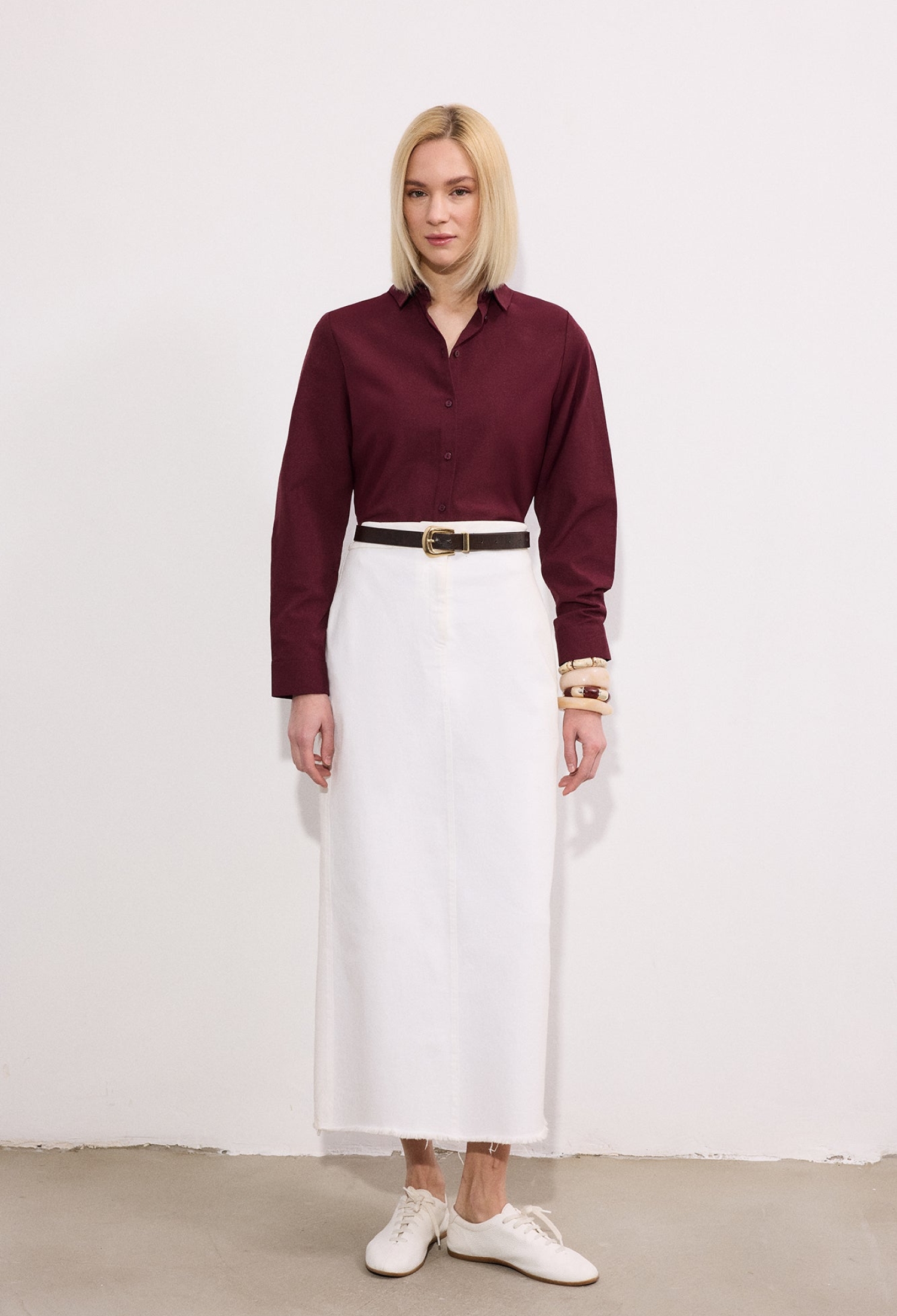 Shirt With Notched Neck And Buttoned Closure - Brand: Touche Prive - Women & Kids, Baby Clothes Wholesale - TheBS Women