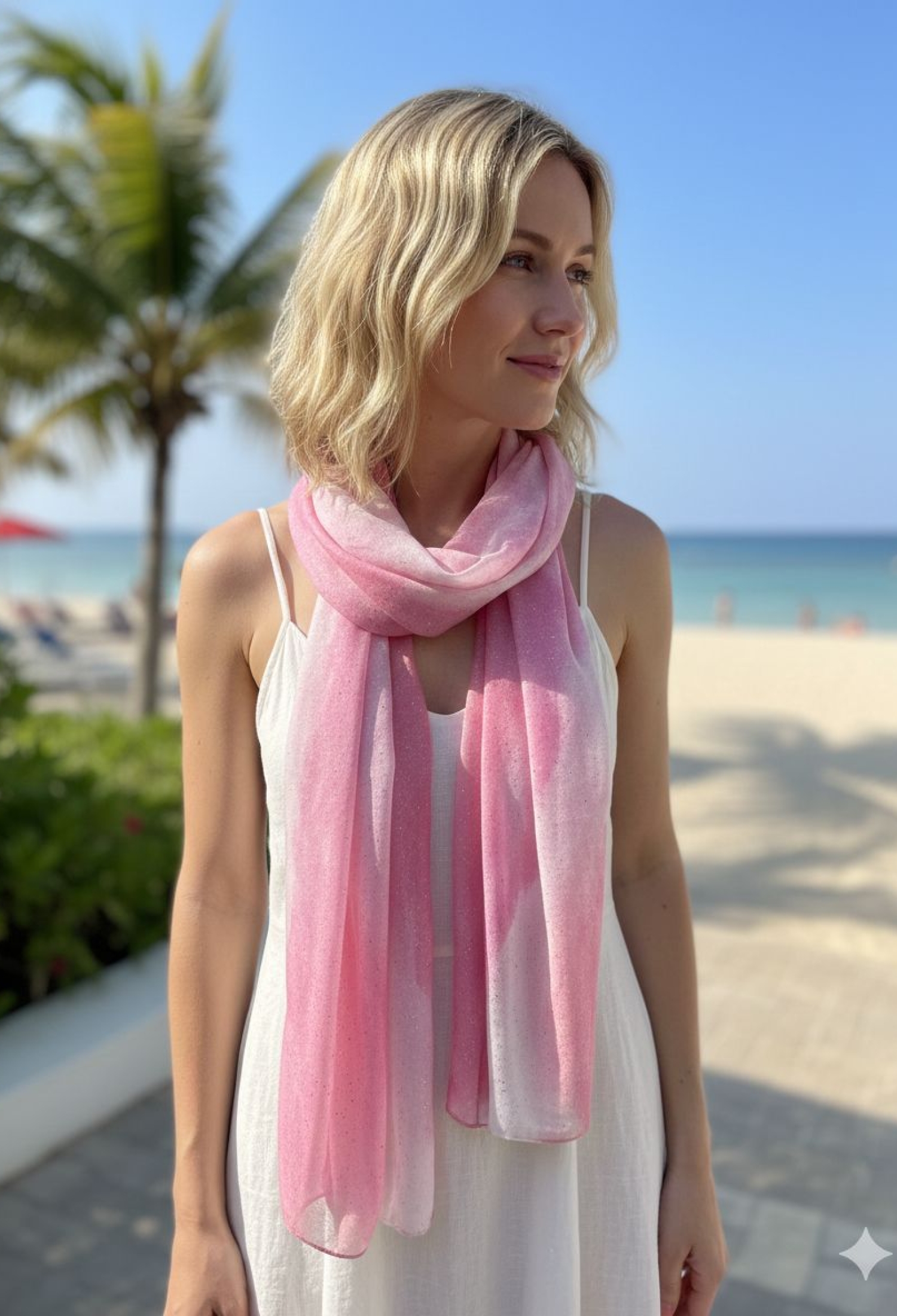 Pink Shawl With Elegant Ombre Design - Brand: Axesoire - Women & Kids, Baby Clothes Wholesale - TheBS Women