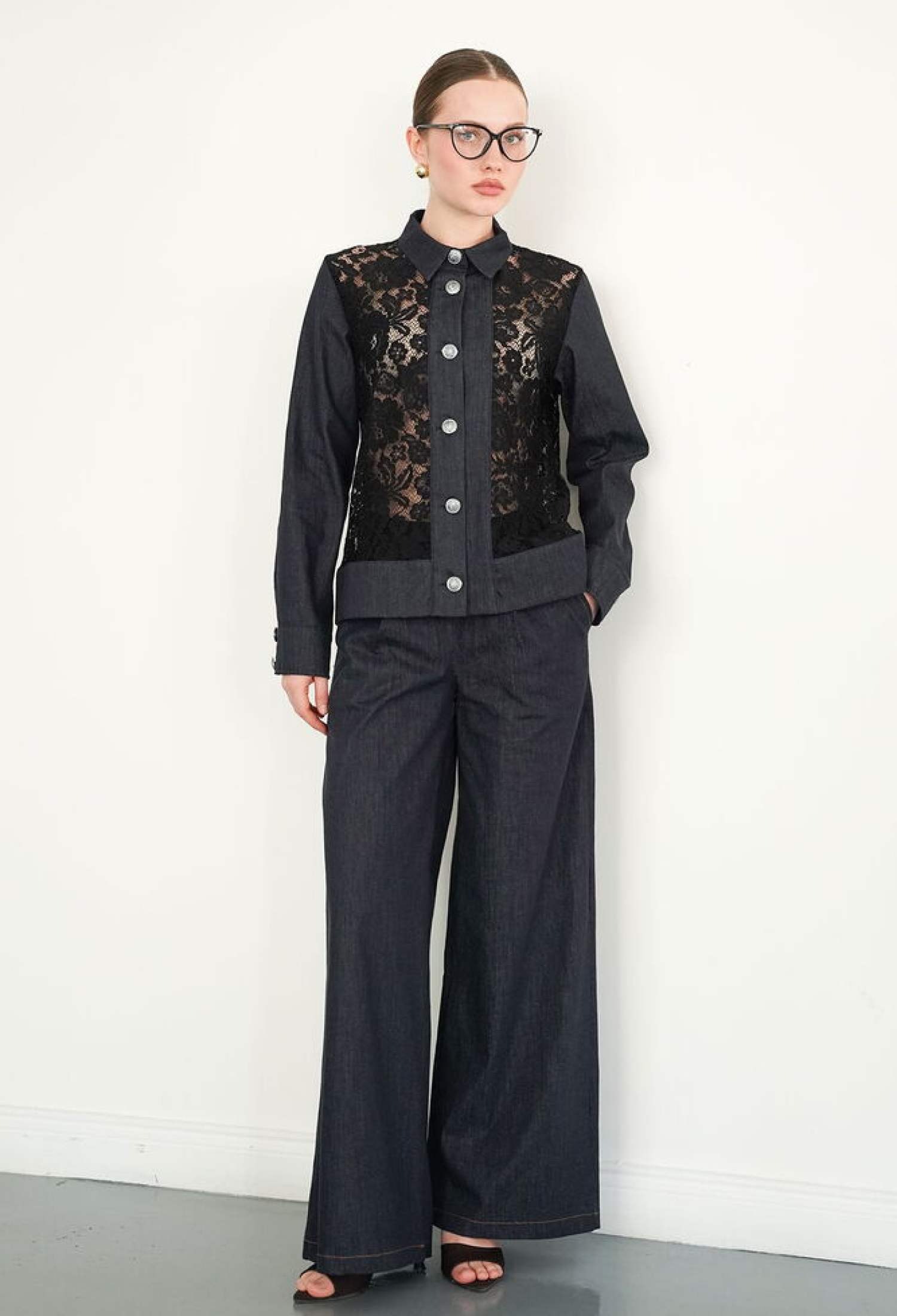 Black Palazzo Pants With Wide Leg And High Waist - Brand: Topshow - Women & Kids, Baby Clothes Wholesale - TheBS Women