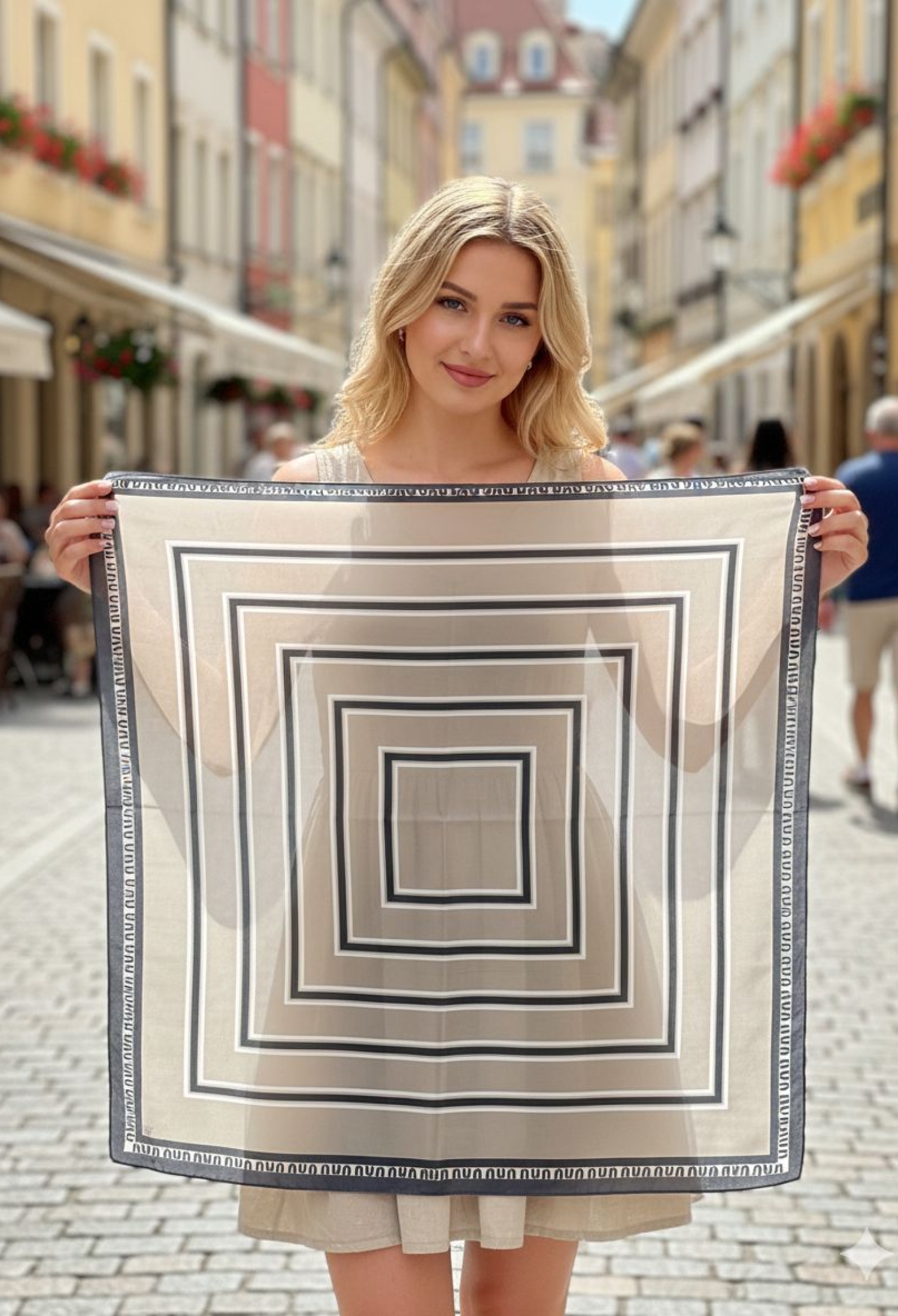 Beige Elegant Shawl - Brand: Axesoire - Women & Kids, Baby Clothes Wholesale - TheBS Women