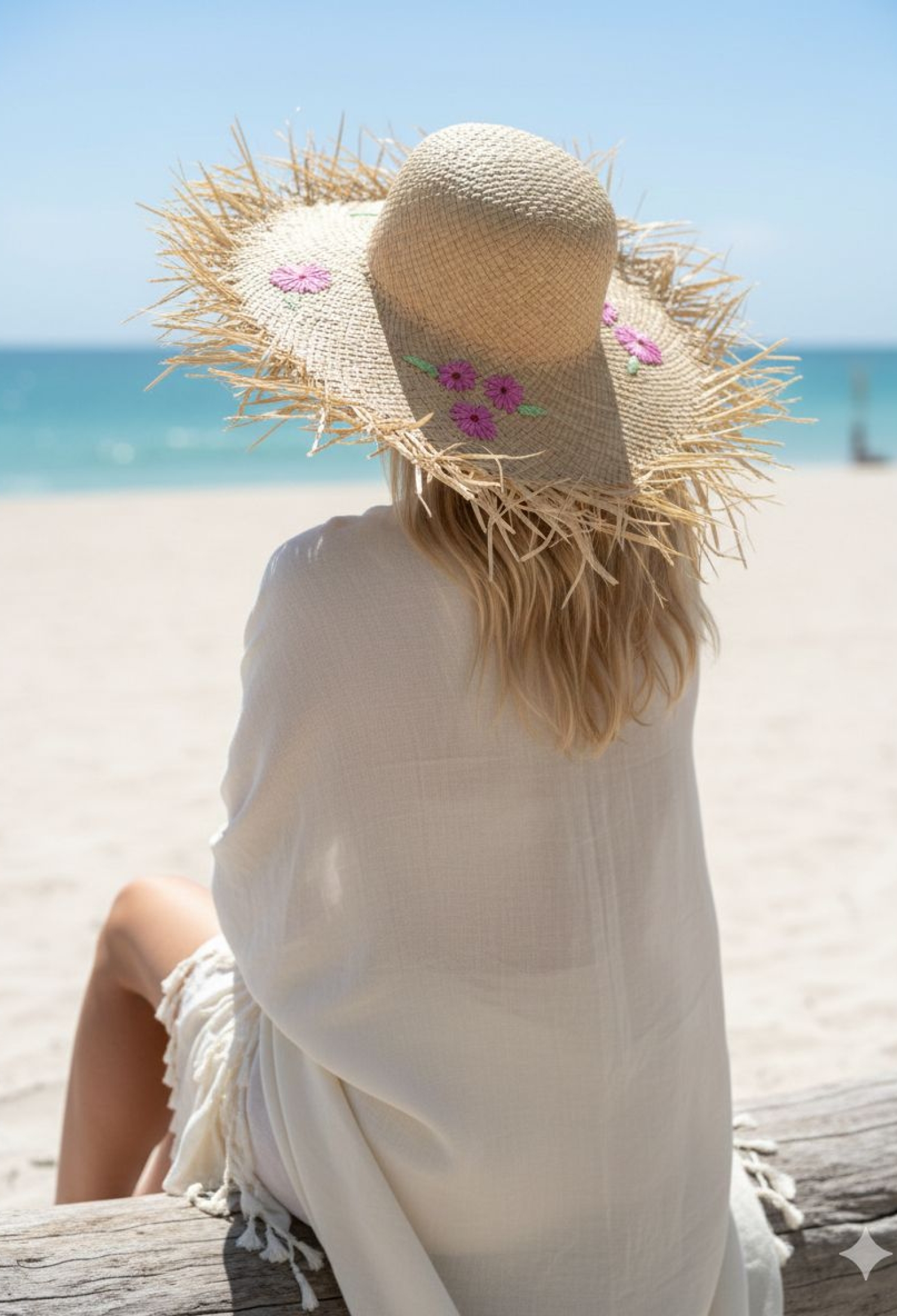 Beige Floral Casual Boho Vintage Hat - Brand: Axesoire - Women & Kids, Baby Clothes Wholesale - TheBS Women