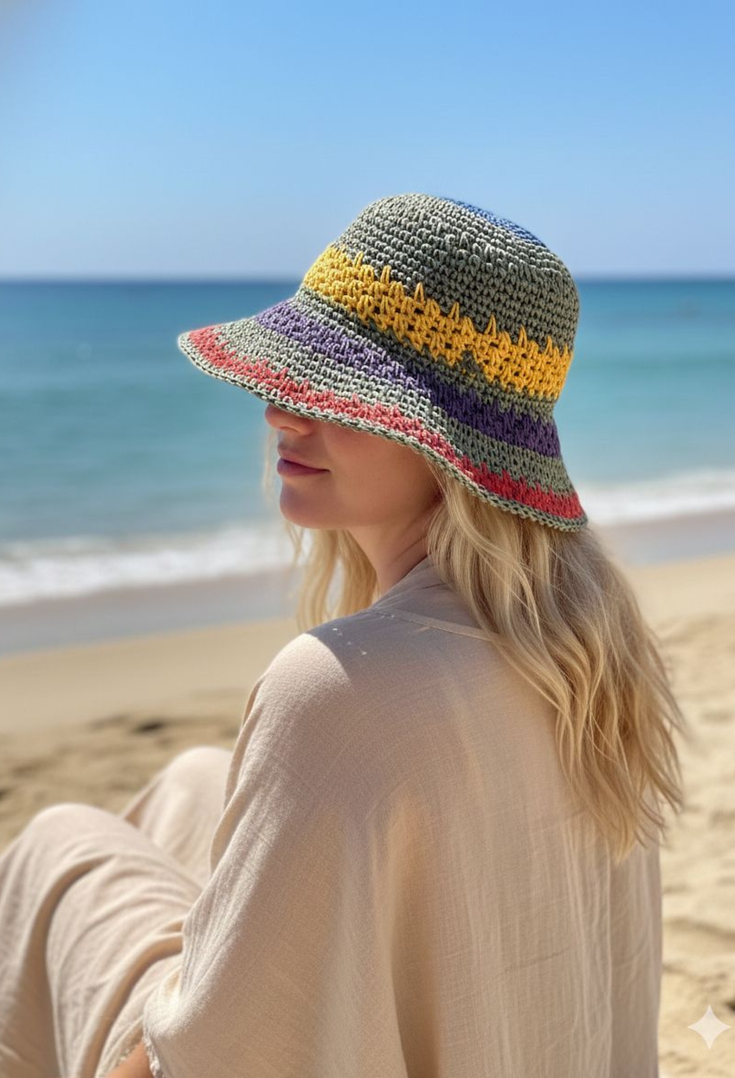 Khaki Boho Hat For Beach Party And Casual Wear - Brand: Axesoire - Women & Kids, Baby Clothes Wholesale - TheBS Women