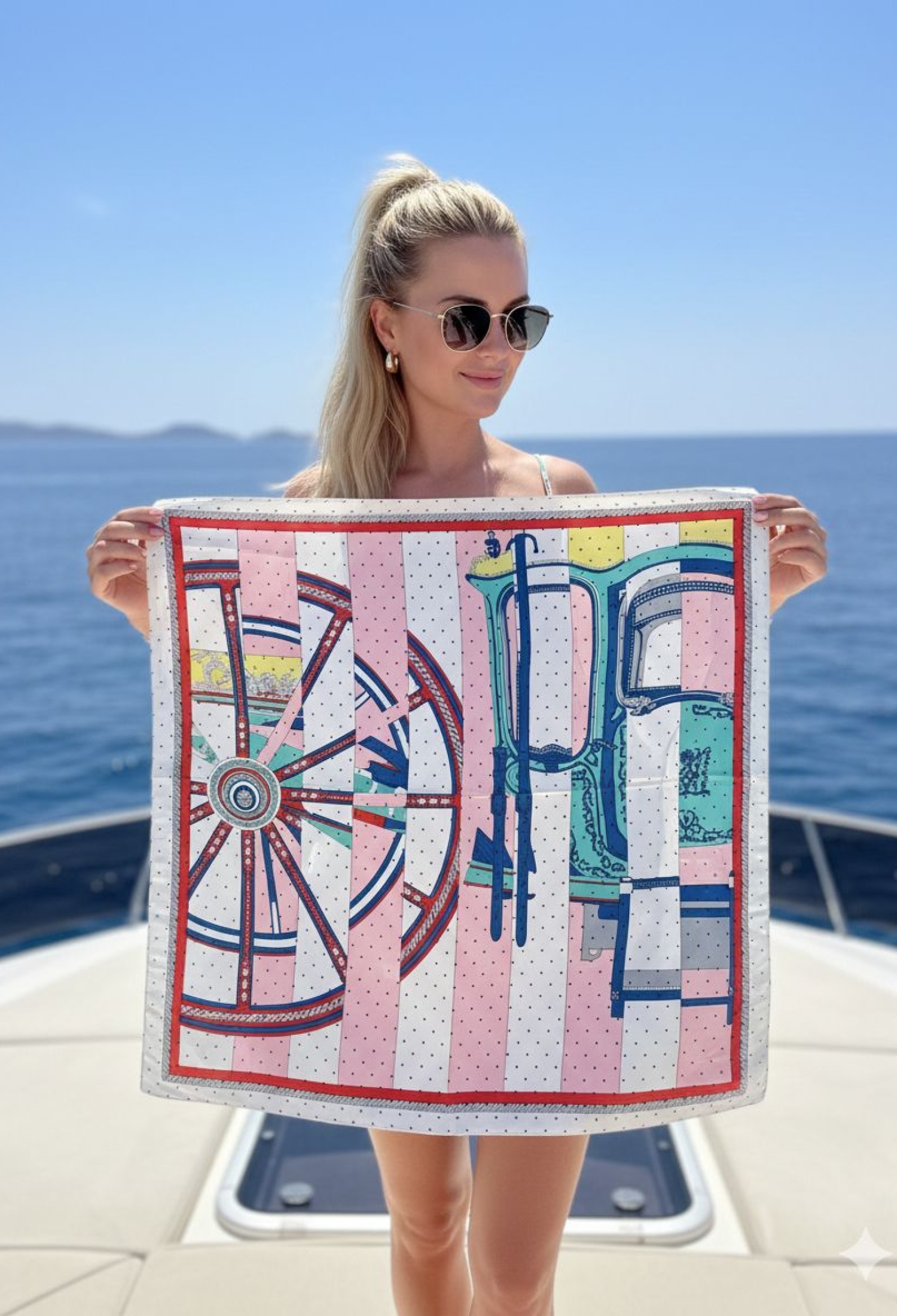 Pink Elegant Shawl With Polka Dot Patterns - Brand: Axesoire - Women & Kids, Baby Clothes Wholesale - TheBS Women