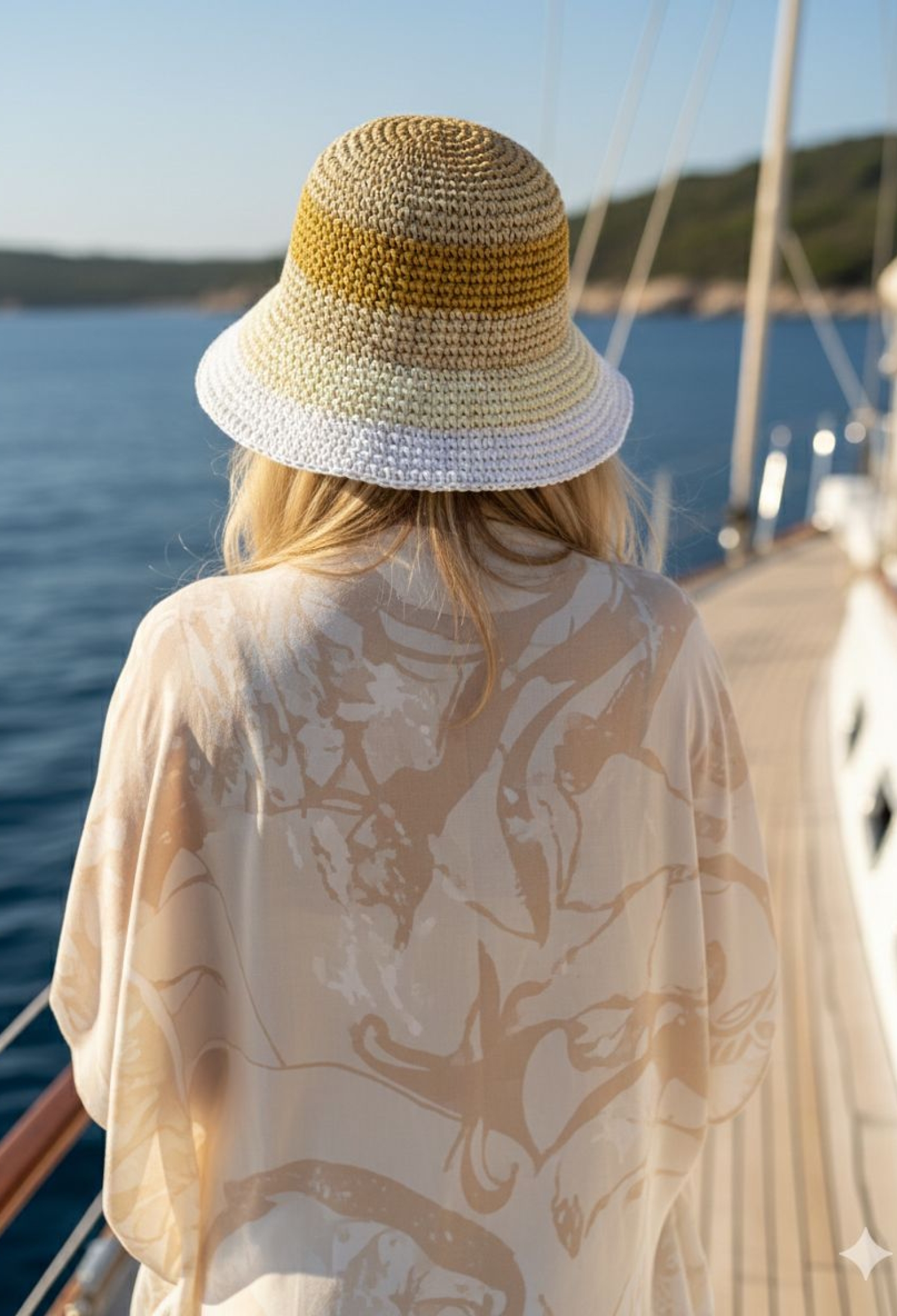 Yellow Boho Color Block Hat - Brand: Axesoire - Women & Kids, Baby Clothes Wholesale - TheBS Women