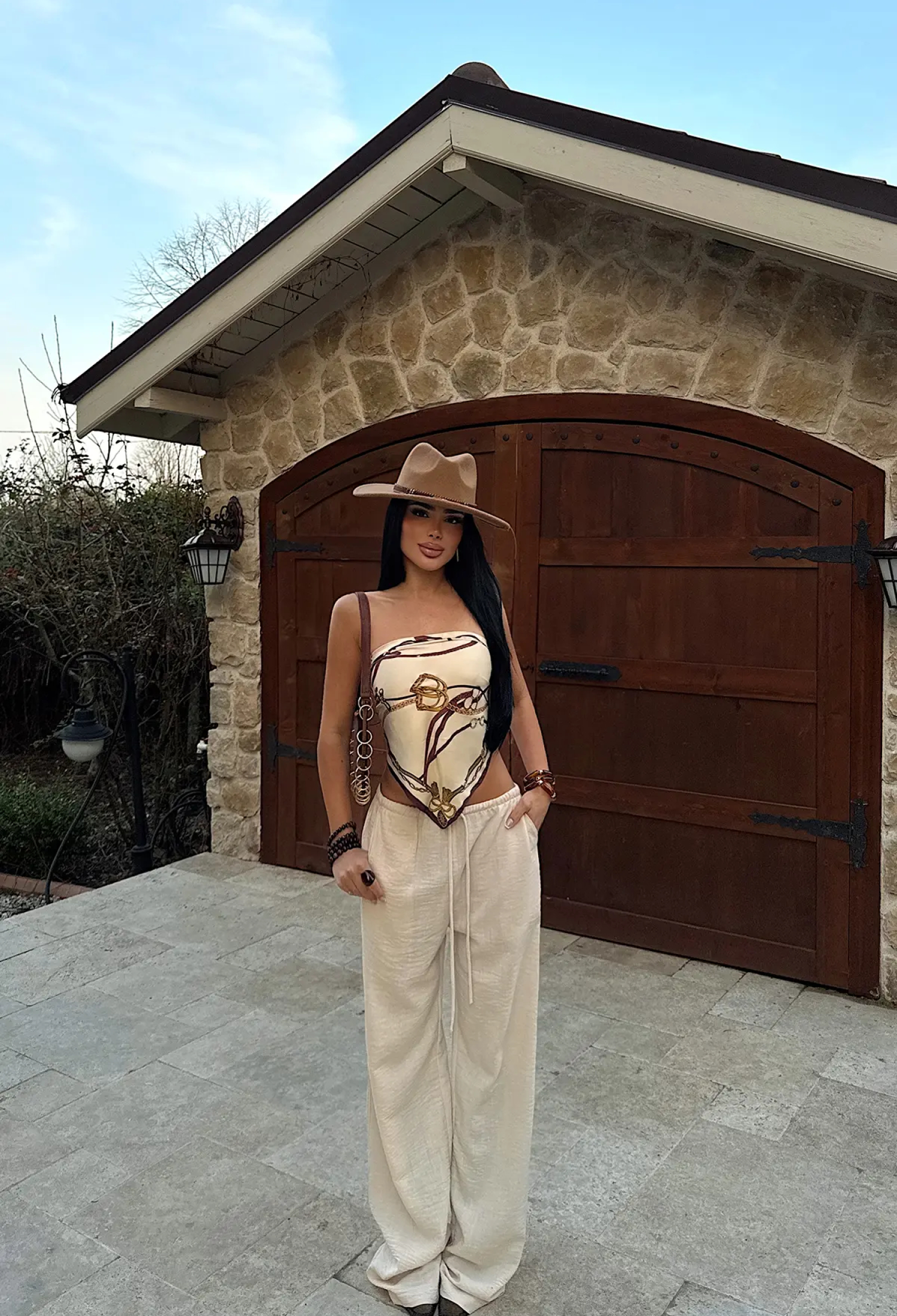 Palazzo Pants With Wide Leg And Drawstring Waist - Brand: EYYO ATELIER - Women & Kids, Baby Clothes Wholesale - TheBS Women