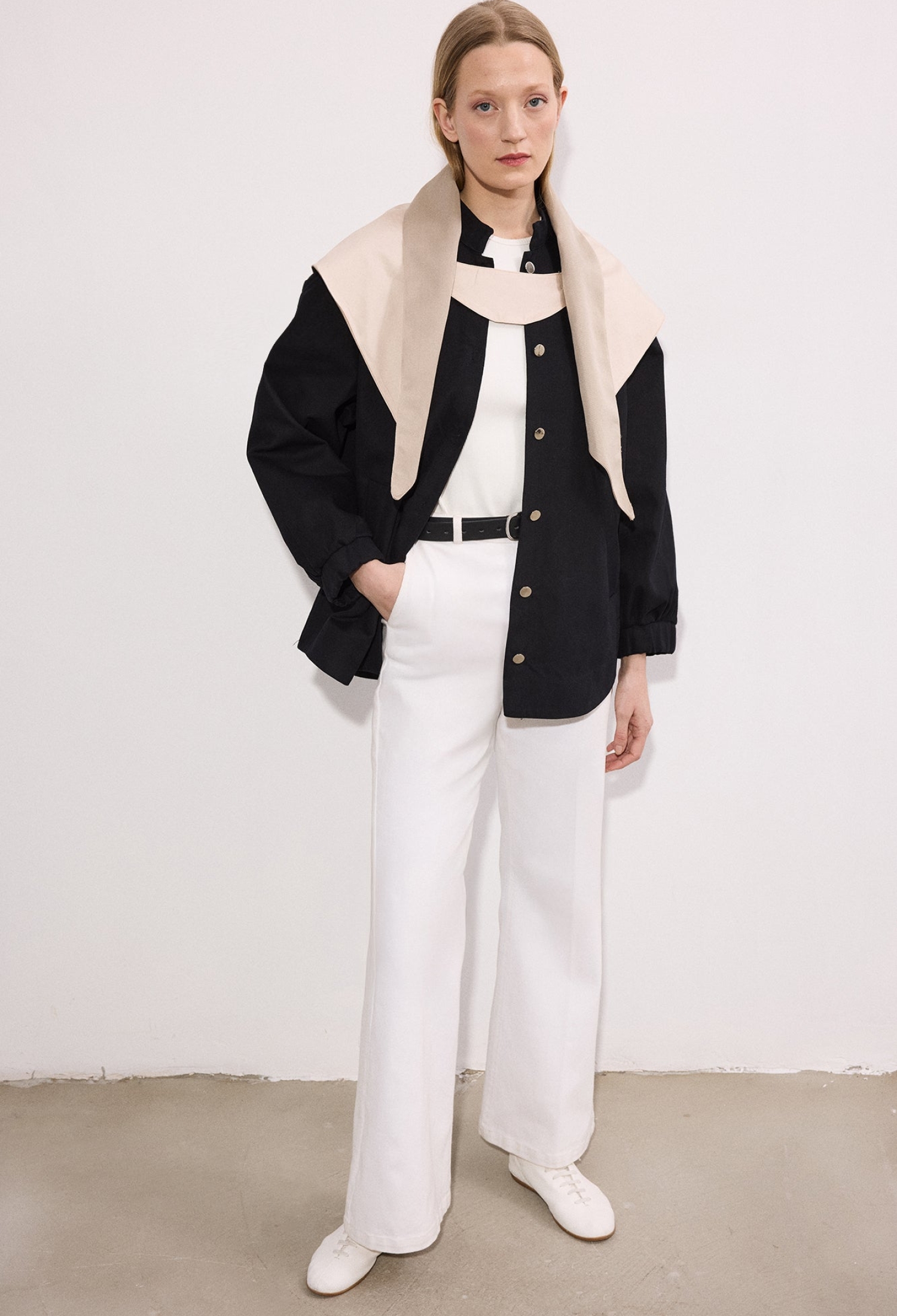 Black Oversized Casual Shacket Jacket - Brand: Touche Prive - Women & Kids, Baby Clothes Wholesale - TheBS Women