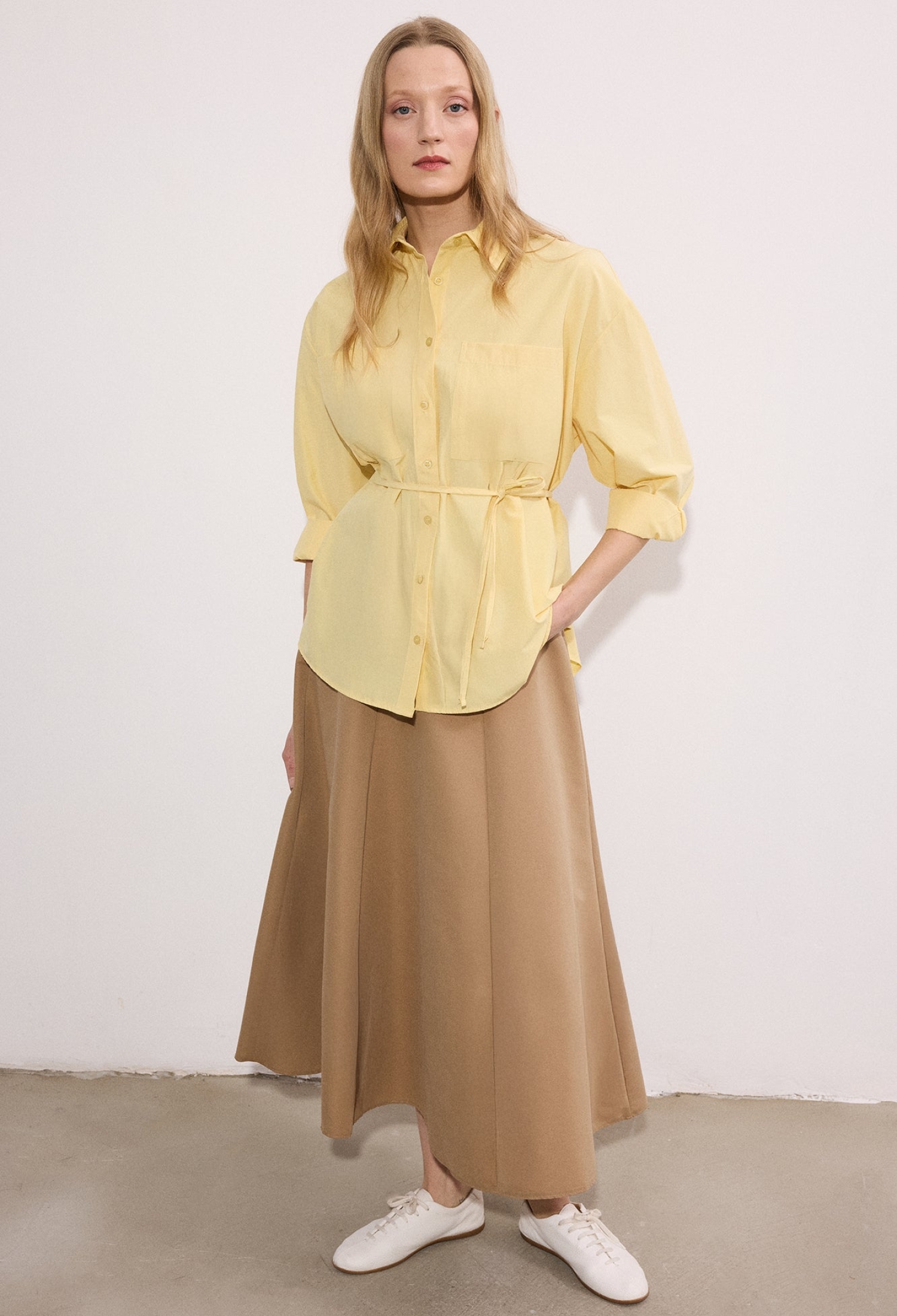 Shirt With Notched Neck And 3/4 Sleeves - Brand: Touche Prive - Women & Kids, Baby Clothes Wholesale - TheBS Women