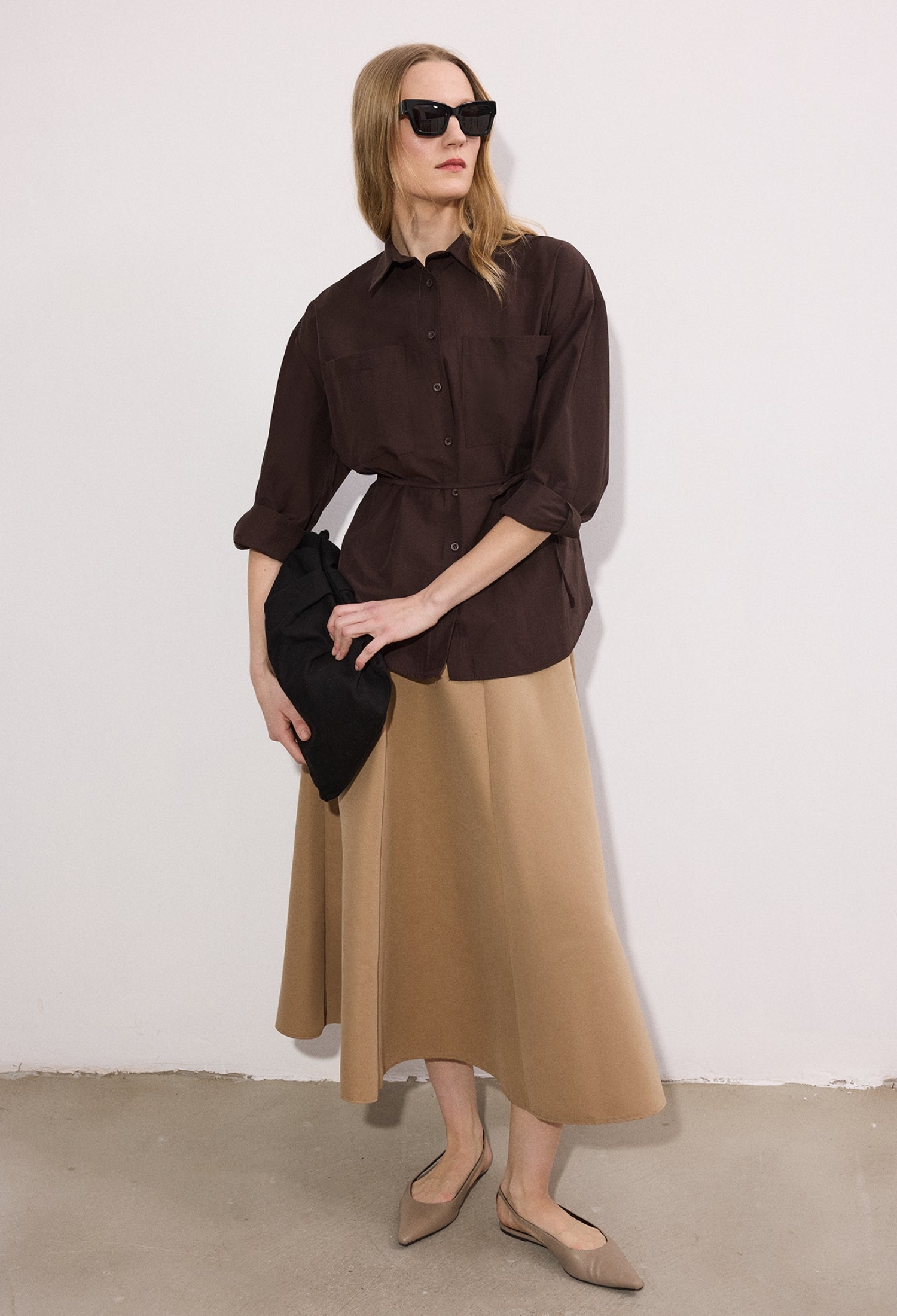 Elegant Shirt With 3/4 Sleeve And Notched Neck - Brand: Touche Prive - Women & Kids, Baby Clothes Wholesale - TheBS Women