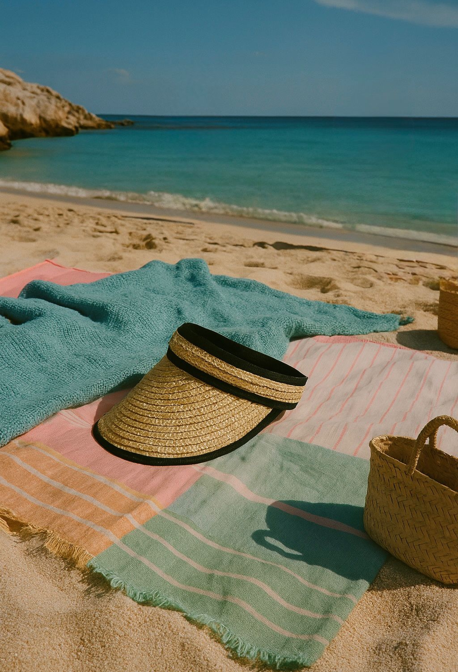 Beige Casual Hat For Spring Summer - Brand: Axesoire - Women & Kids, Baby Clothes Wholesale - TheBS Women