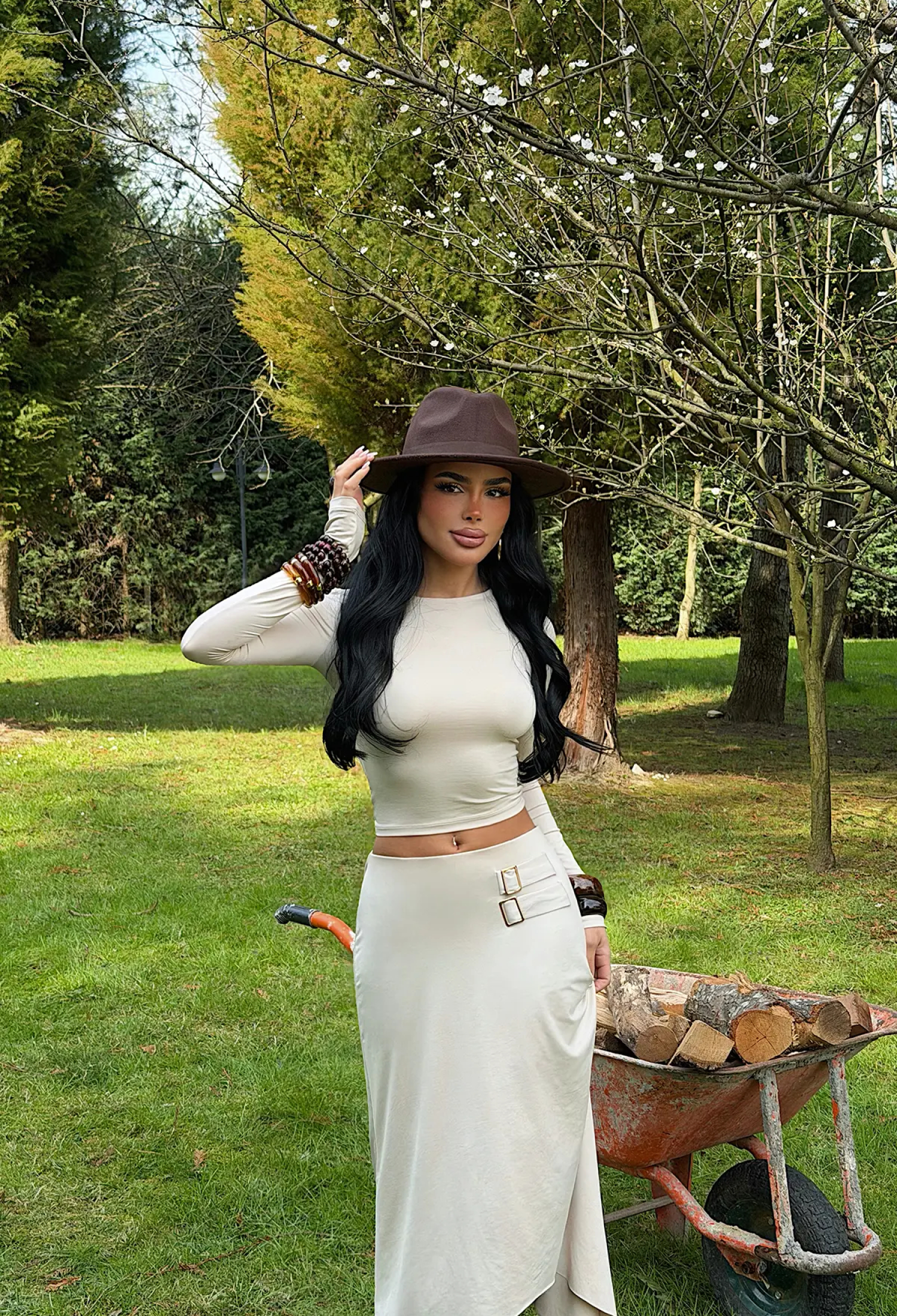 Beige Casual Elegant Boho Western Set - Brand: EYYO ATELIER - Women & Kids, Baby Clothes Wholesale - TheBS Women