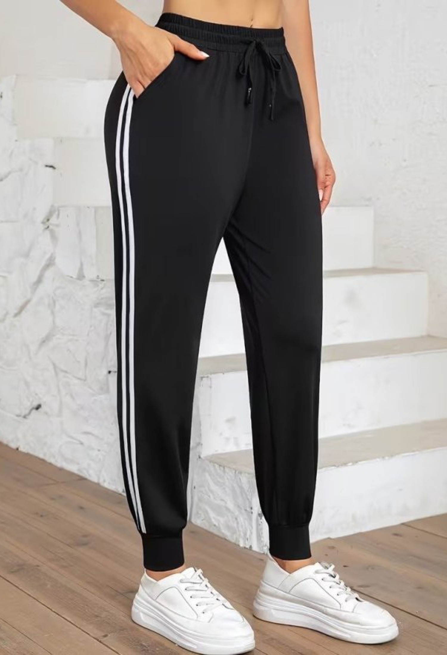 Pants Jogger High Waist Striped Sport Long - Brand: Janes - Women & Kids, Baby Clothes Wholesale - TheBS Women