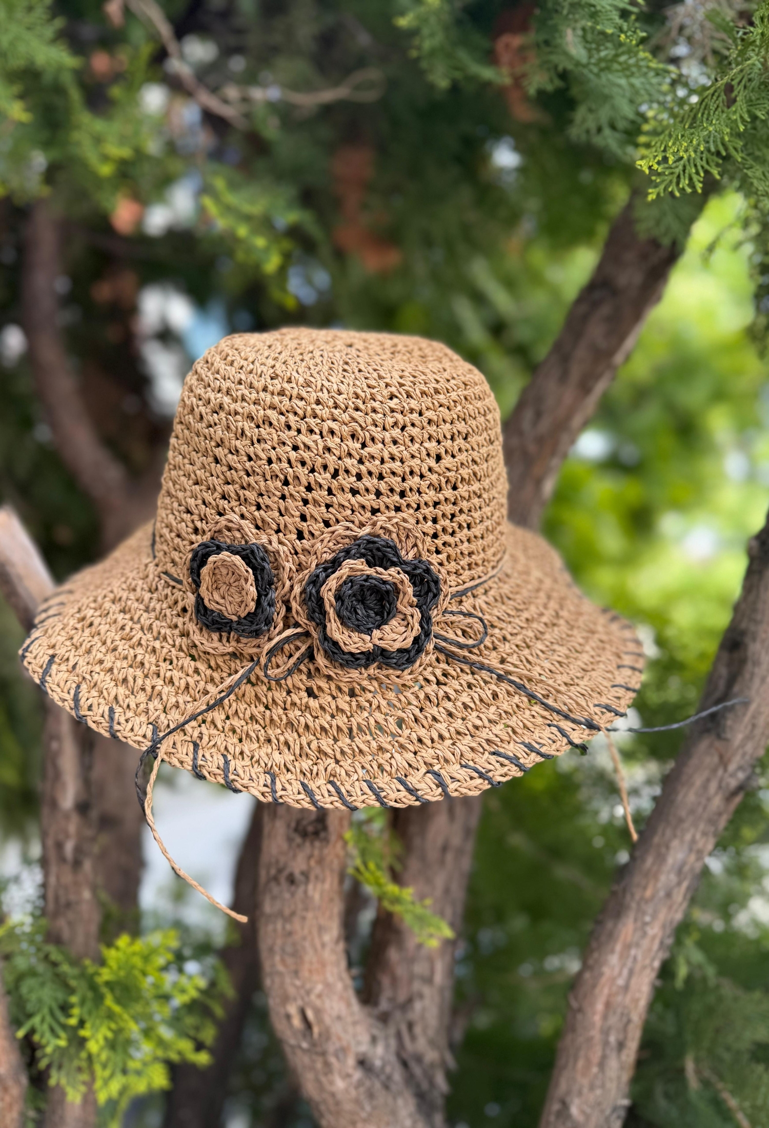 Beige Boho Hat For Spring And Summer Parties - Brand: Axesoire - Women & Kids, Baby Clothes Wholesale - TheBS Women