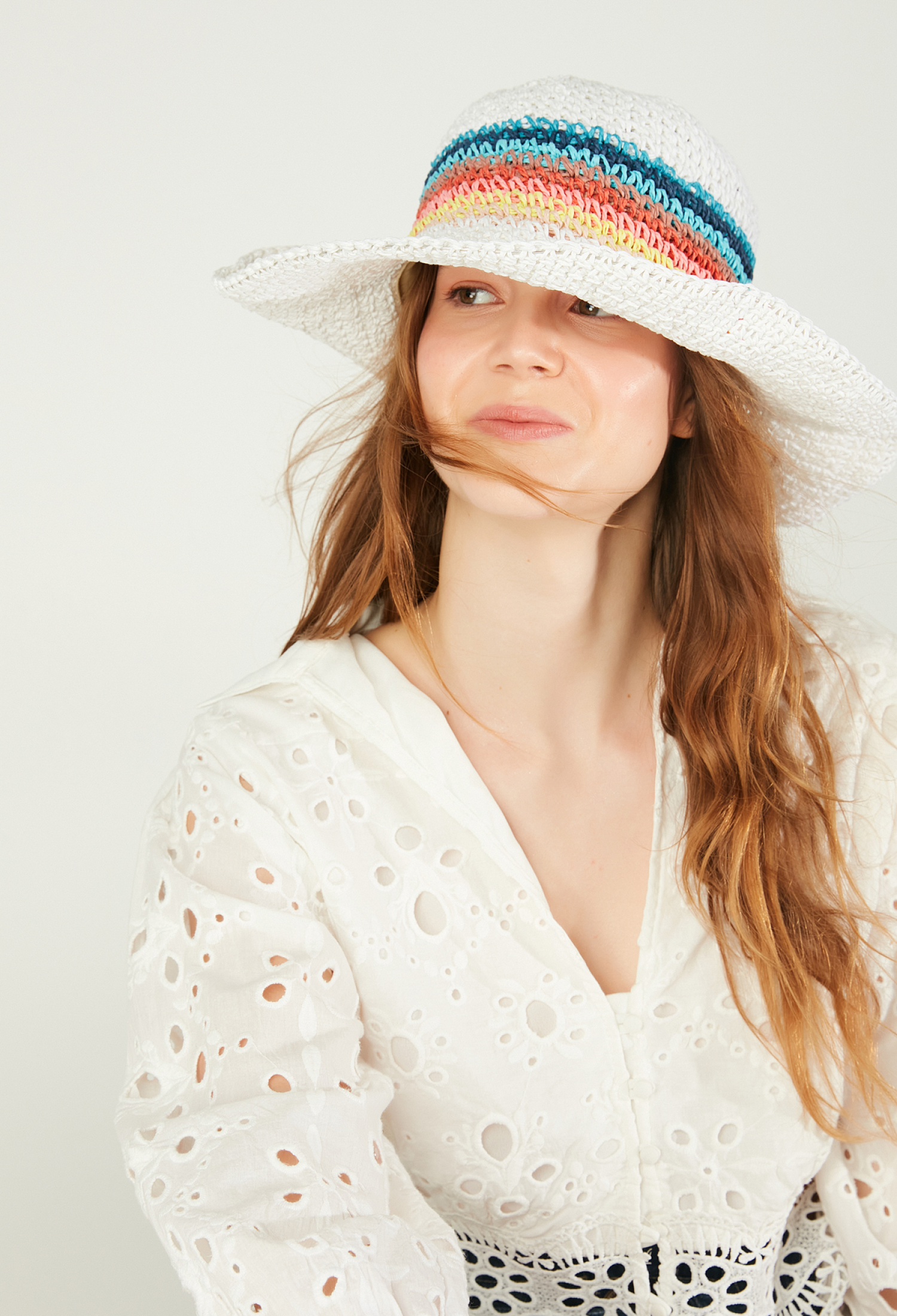 Casual Striped Hat For Beach And Party - Brand: Axesoire - Women & Kids, Baby Clothes Wholesale - TheBS Women
