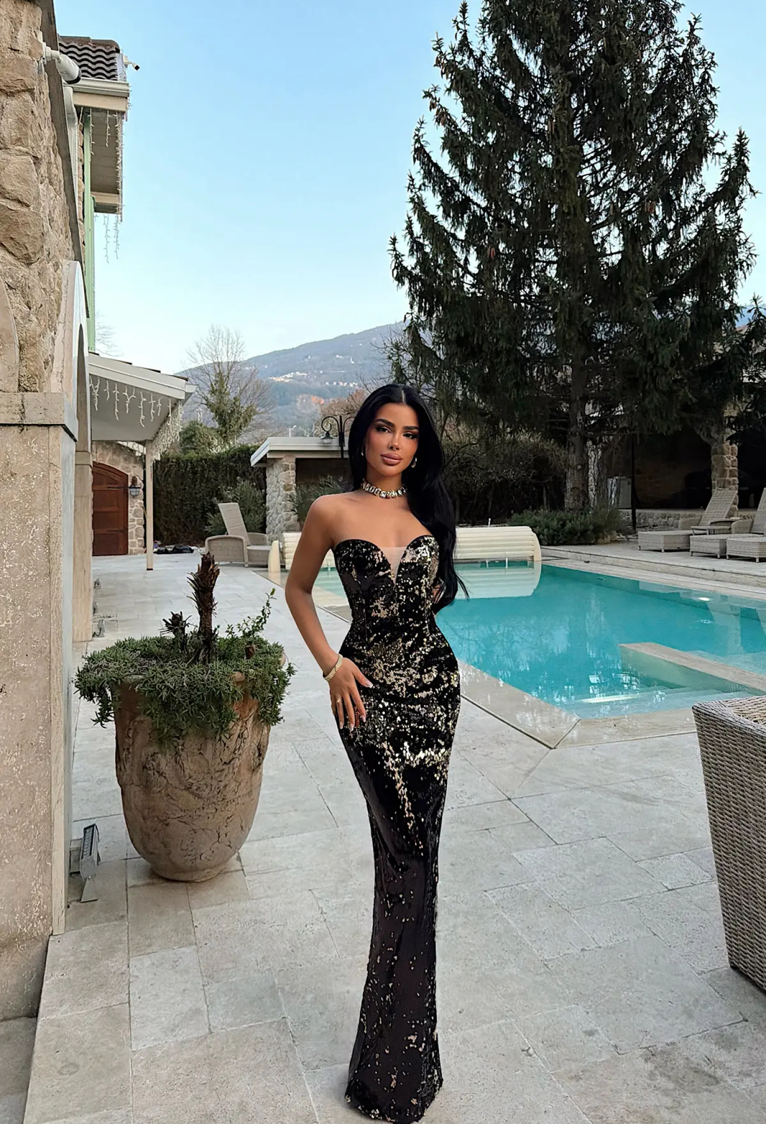 Glam Sequined Bodycon DressFloor Length - Brand: EYYO ATELIER - Women & Kids, Baby Clothes Wholesale - TheBS Women