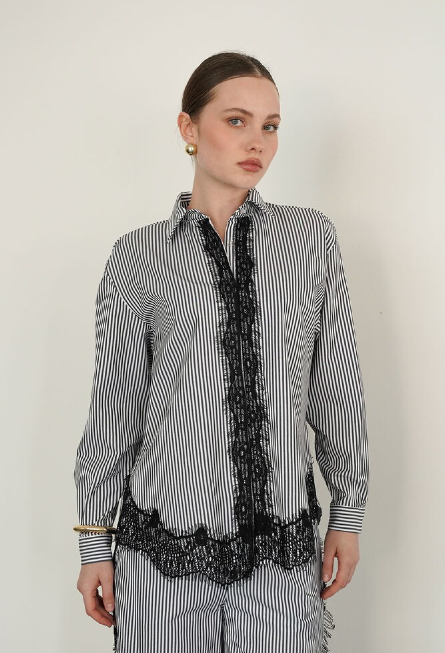 Elegant Striped Buttoned Shirt - Brand: Topshow - Women & Kids, Baby Clothes Wholesale - TheBS Women