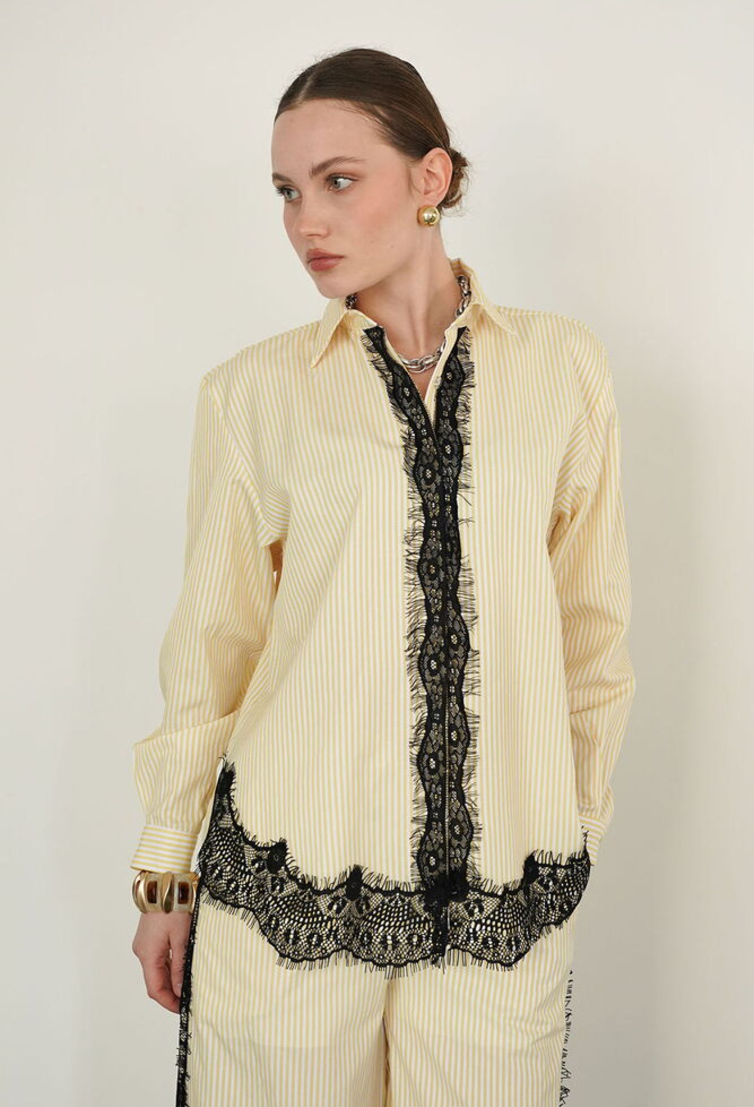 Beige Elegant Formal Vintage Shirt - Brand: Topshow - Women & Kids, Baby Clothes Wholesale - TheBS Women