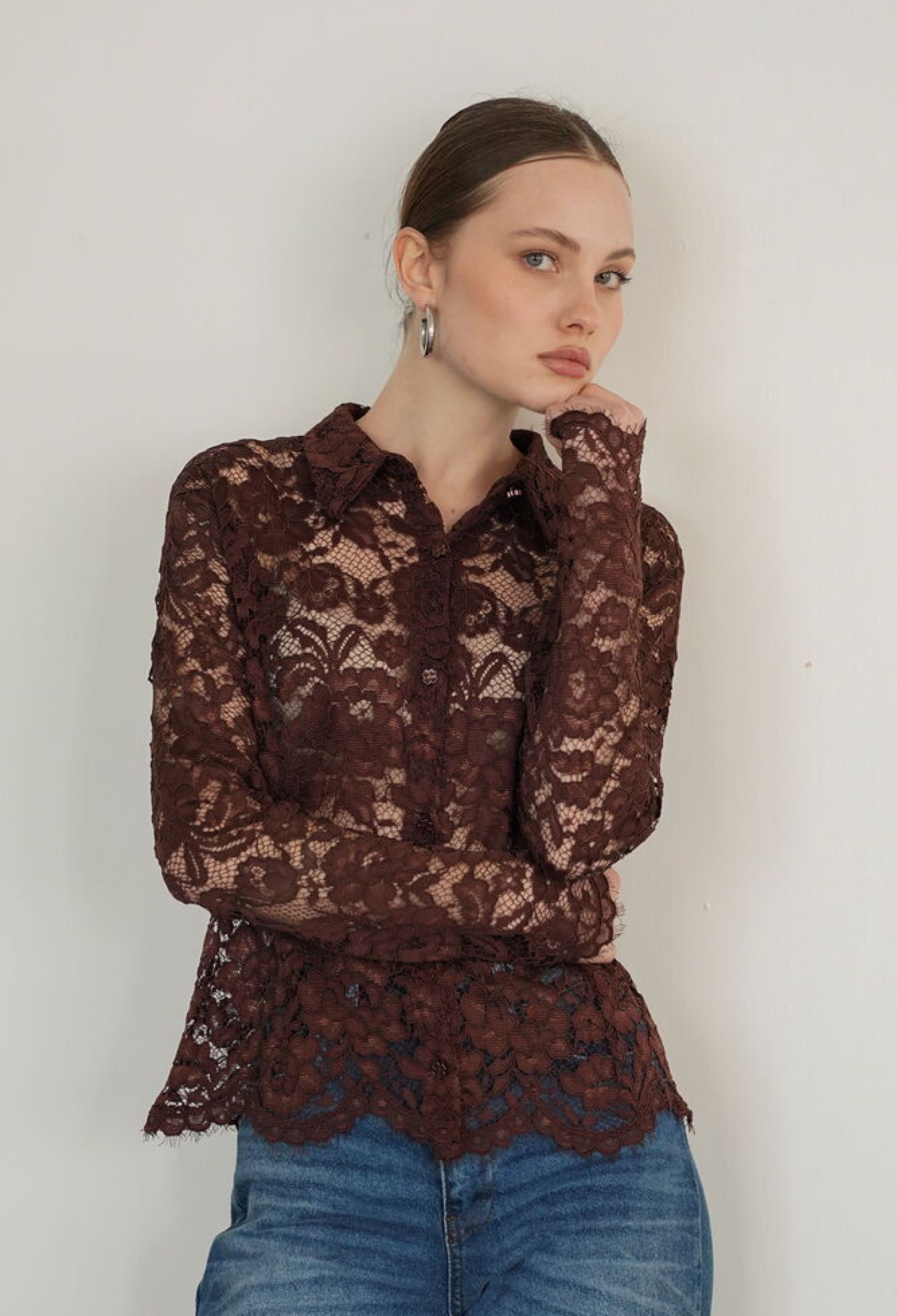 Elegant Slim Fit Floral Shirt - Brand: Topshow - Women & Kids, Baby Clothes Wholesale - TheBS Women