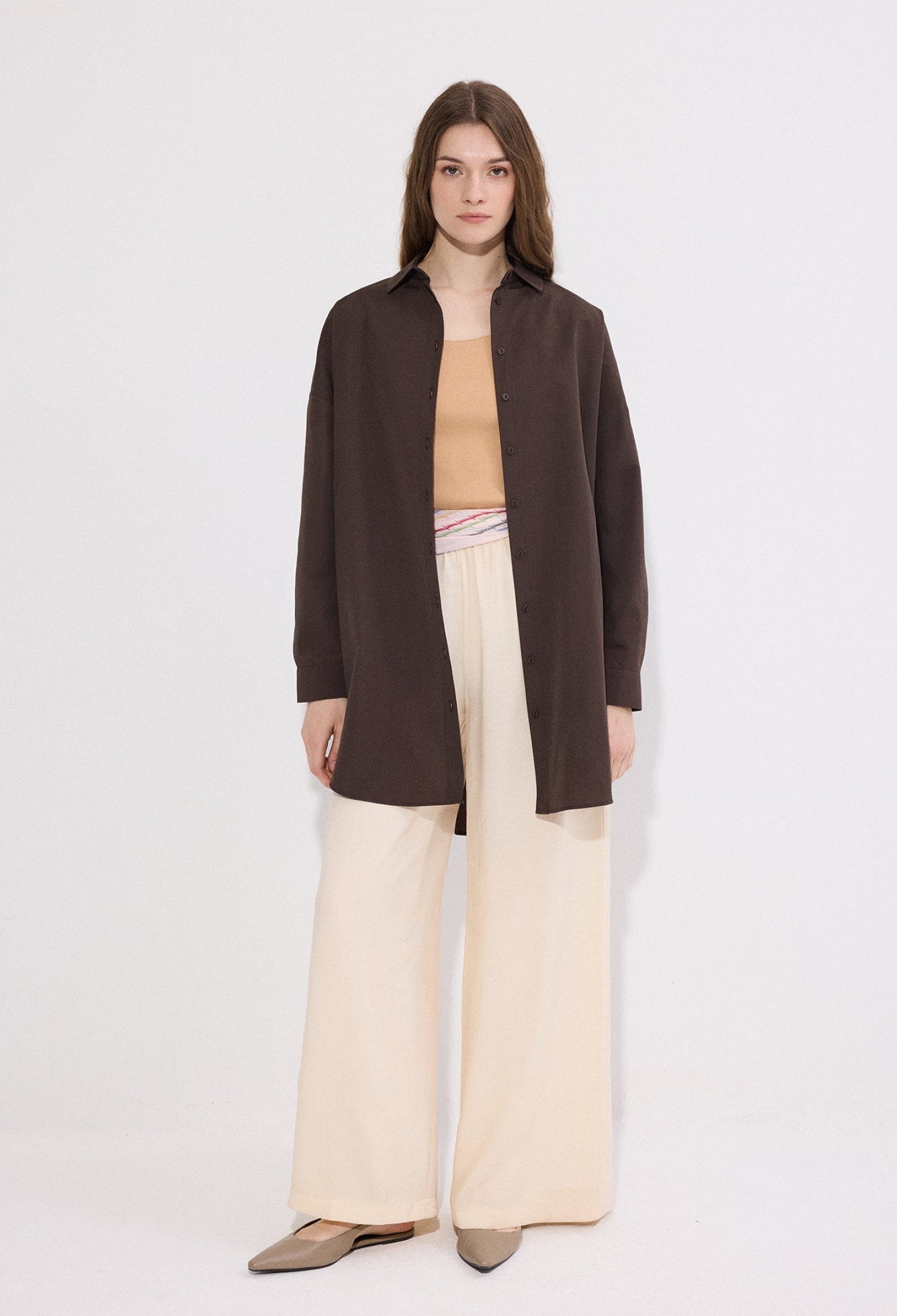 Oversized Casual Polo Neck Shirt - Brand: Touche Prive - Women & Kids, Baby Clothes Wholesale - TheBS Women