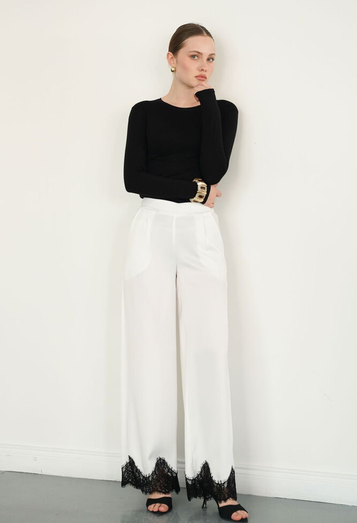 White Elegant Formal Casual Palazzo Pants - Brand: Topshow - Women & Kids, Baby Clothes Wholesale - TheBS Women