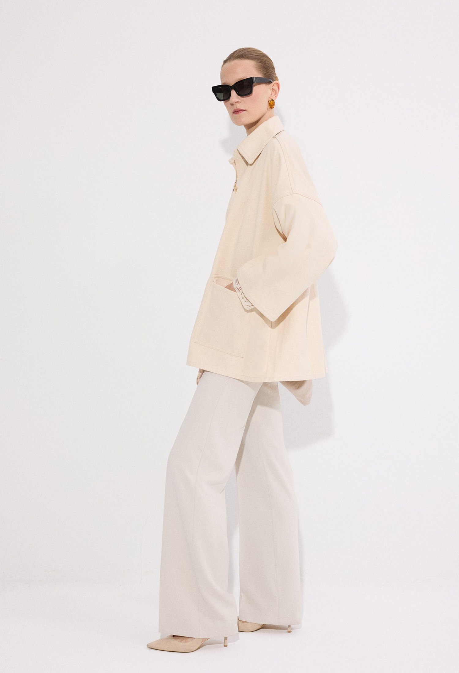 Overshirt Jacket With Point Collar - Brand: Touche Prive - Women & Kids, Baby Clothes Wholesale - TheBS Women