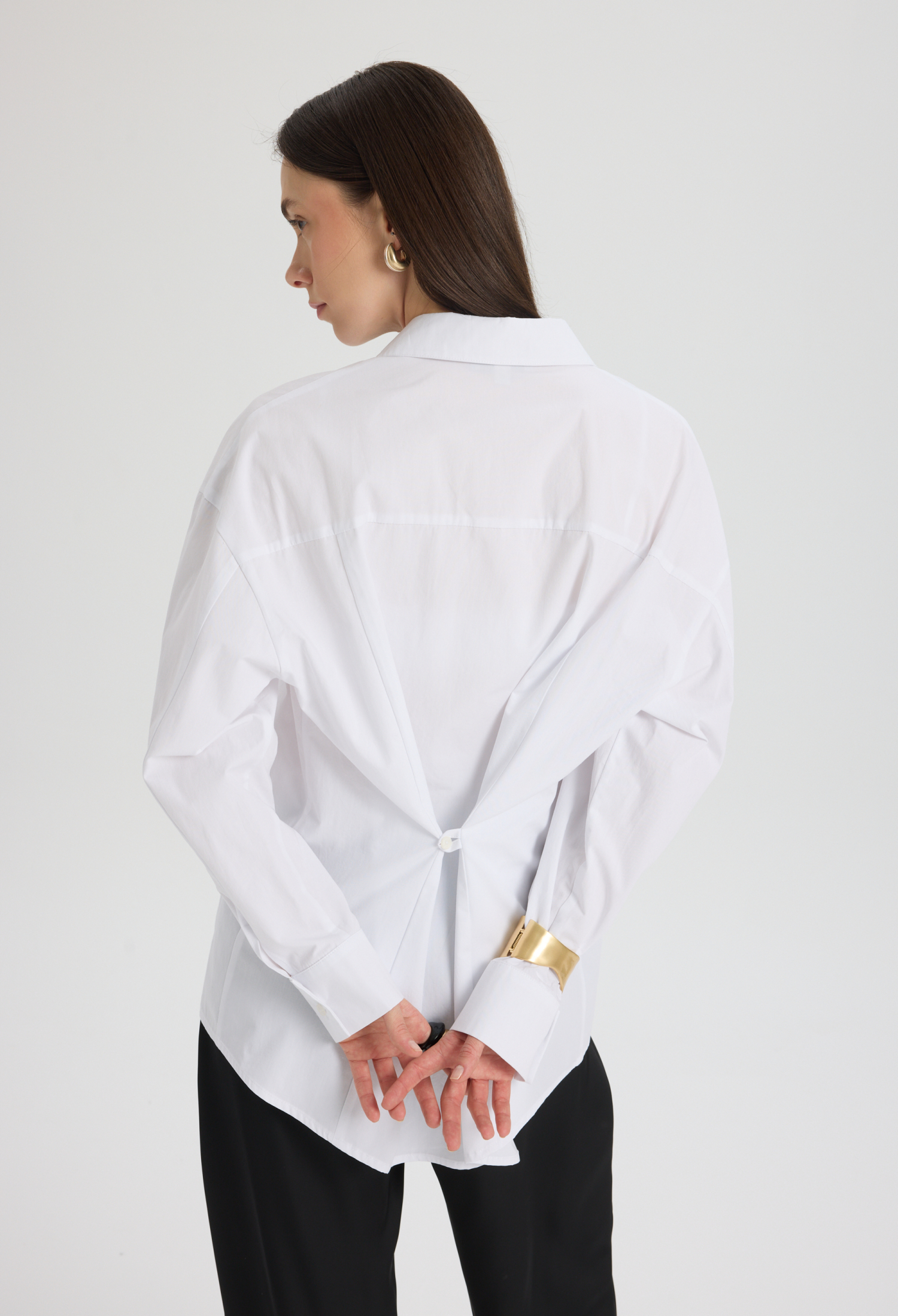 Oversized Formal Shirt With Notched Neck - Brand: Mai Collection - Women & Kids, Baby Clothes Wholesale - TheBS Women