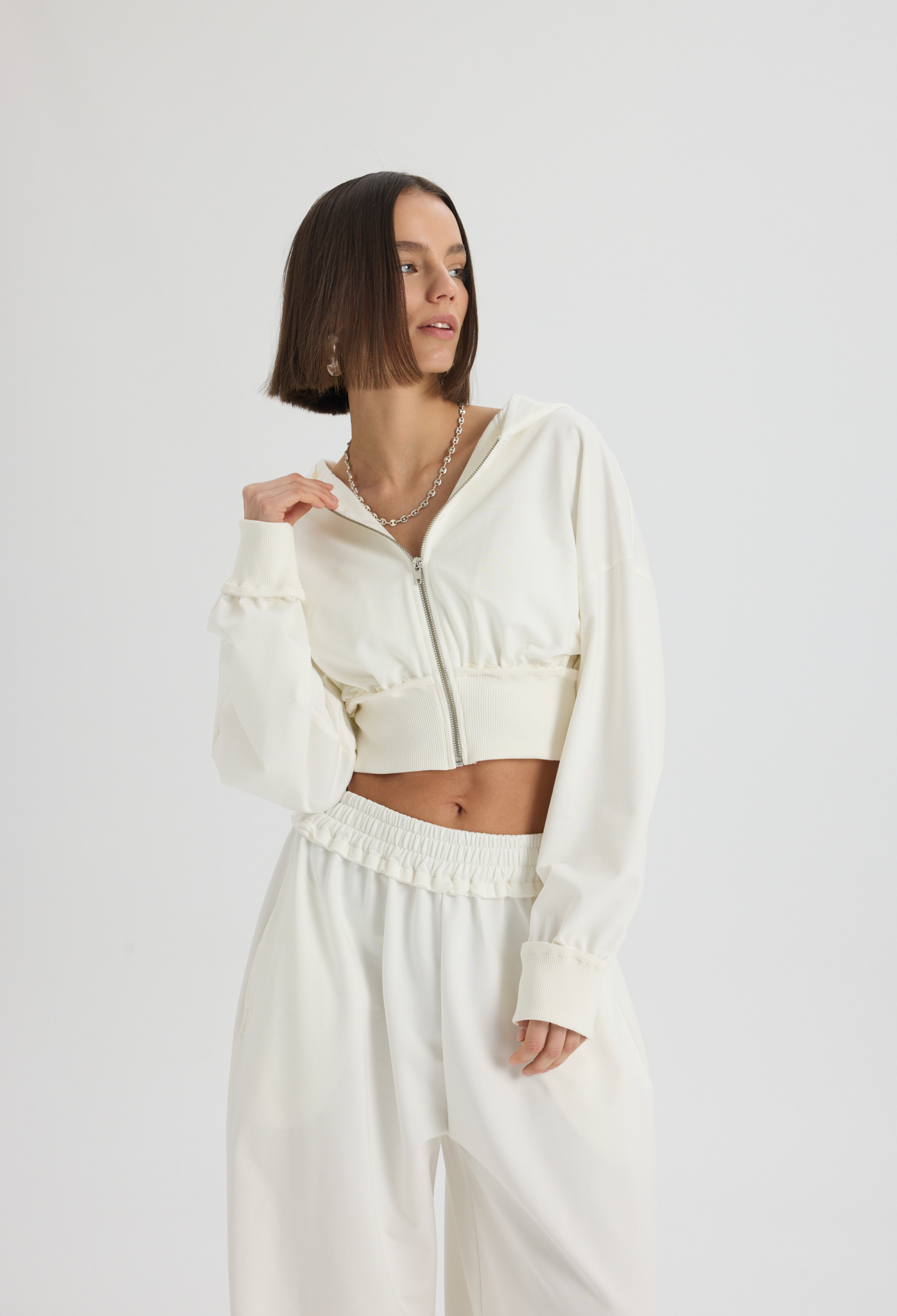 White Oversized Fit Palazzo Set - Brand: Mai Collection - Women & Kids, Baby Clothes Wholesale - TheBS Women
